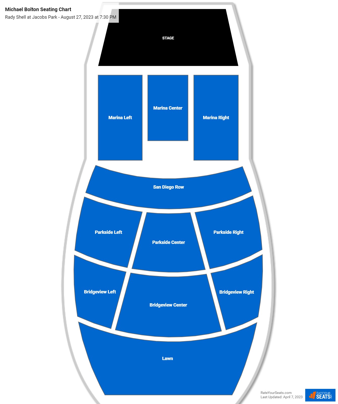 Rady Shell at Jacobs Park Seating Chart - RateYourSeats.com