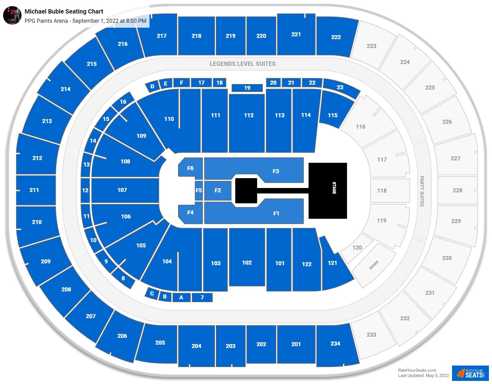 PPG Paints Arena Concert Seating Chart