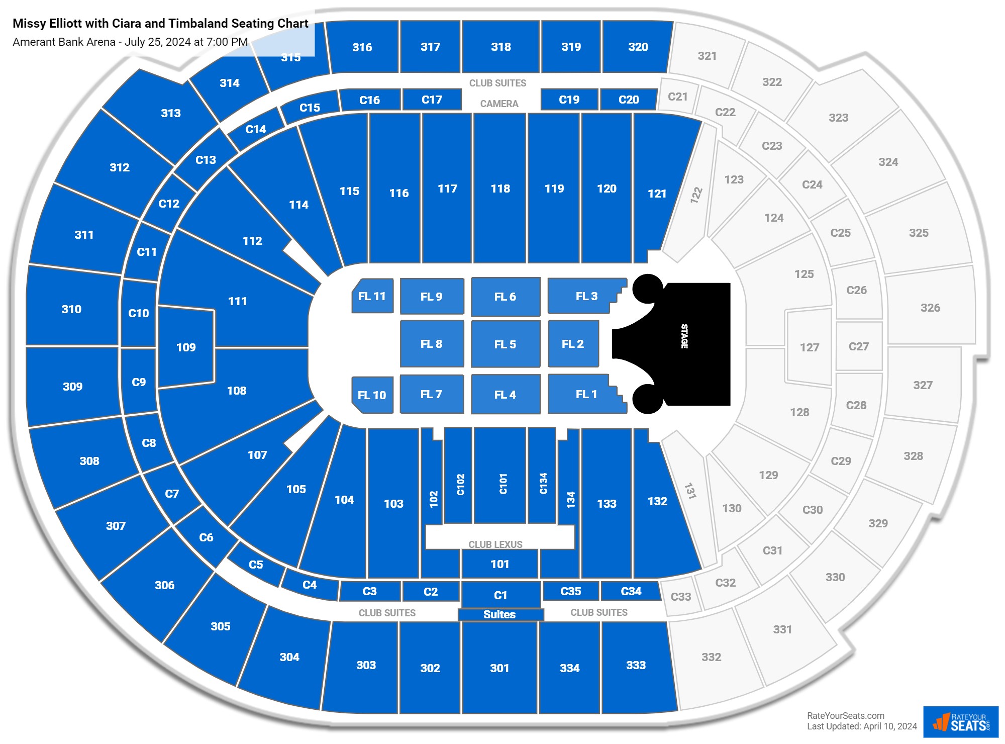 Amerant Bank Arena Concert Seating Chart - RateYourSeats.com