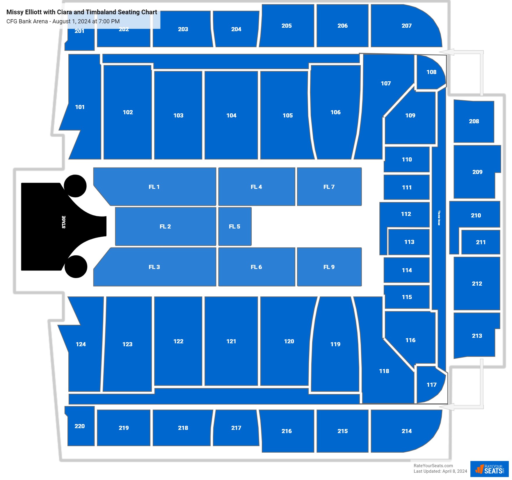 CFG Bank Arena Seating Chart - RateYourSeats.com