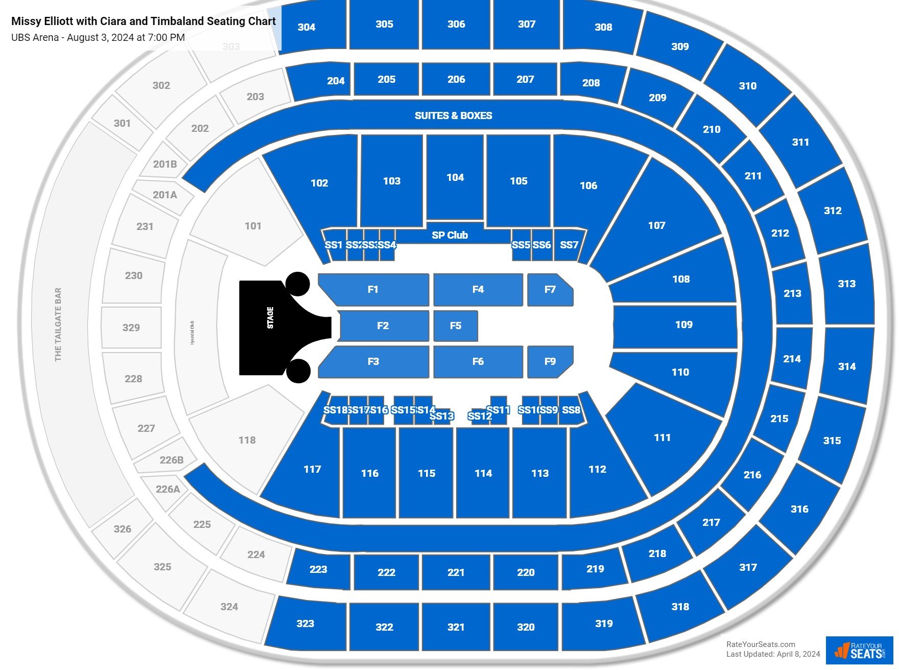 UBS Arena Concert Seating Chart - RateYourSeats.com