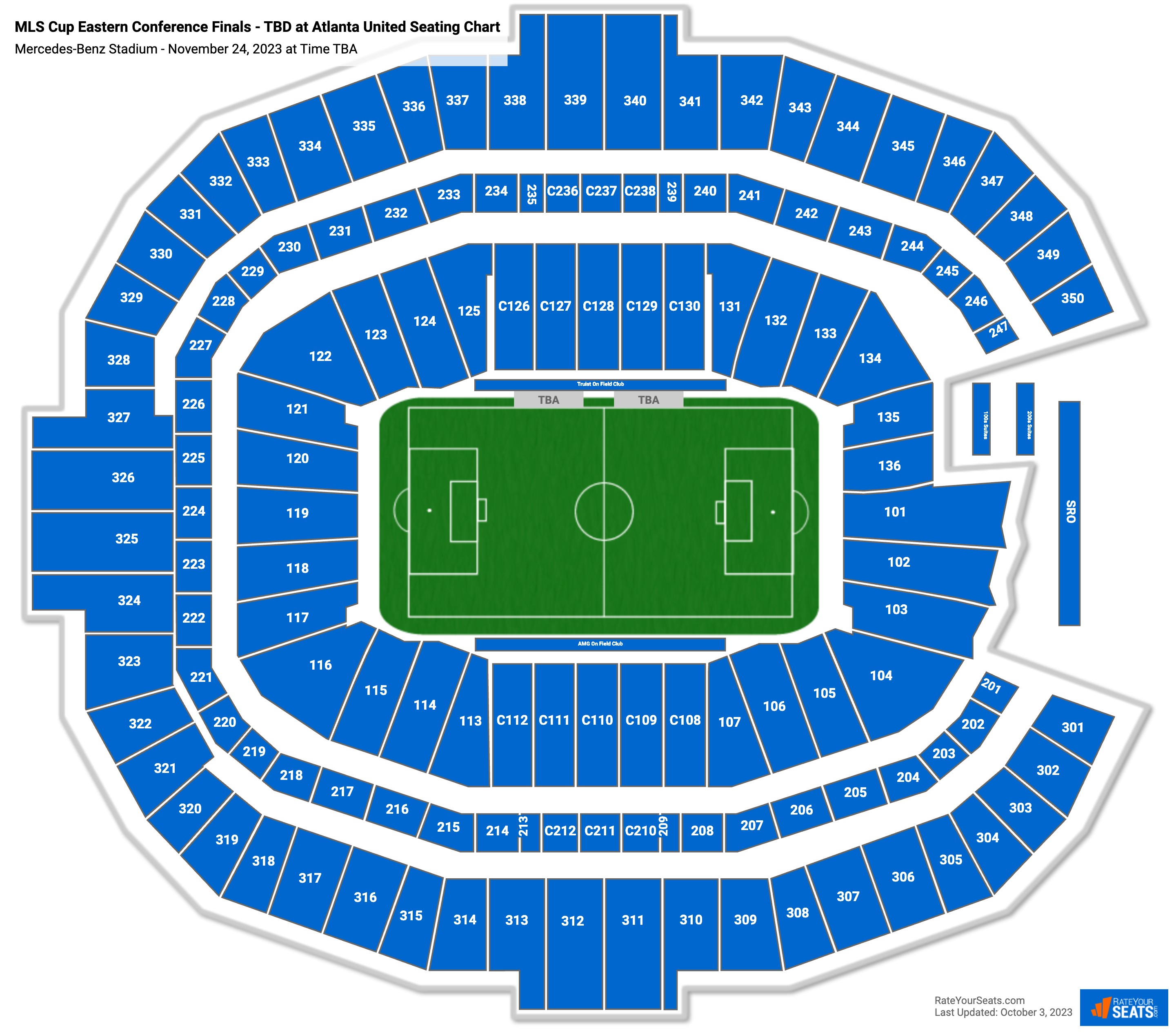 Mercedes-Benz Stadium Seating Charts 