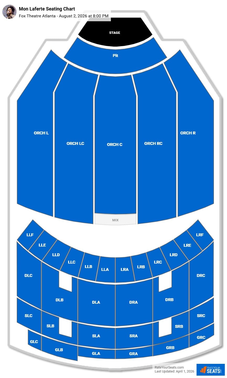 Mon Laferte seating chart Fox Theatre Atlanta