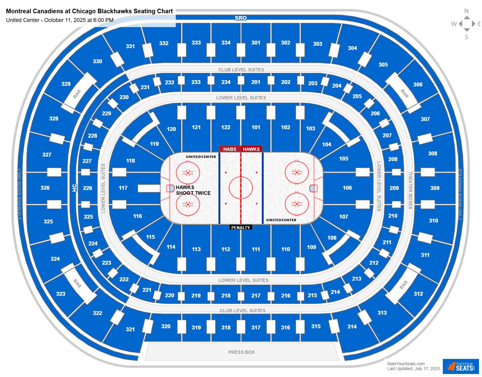 Montreal Canadiens at Chicago Blackhawks seating chart United Center