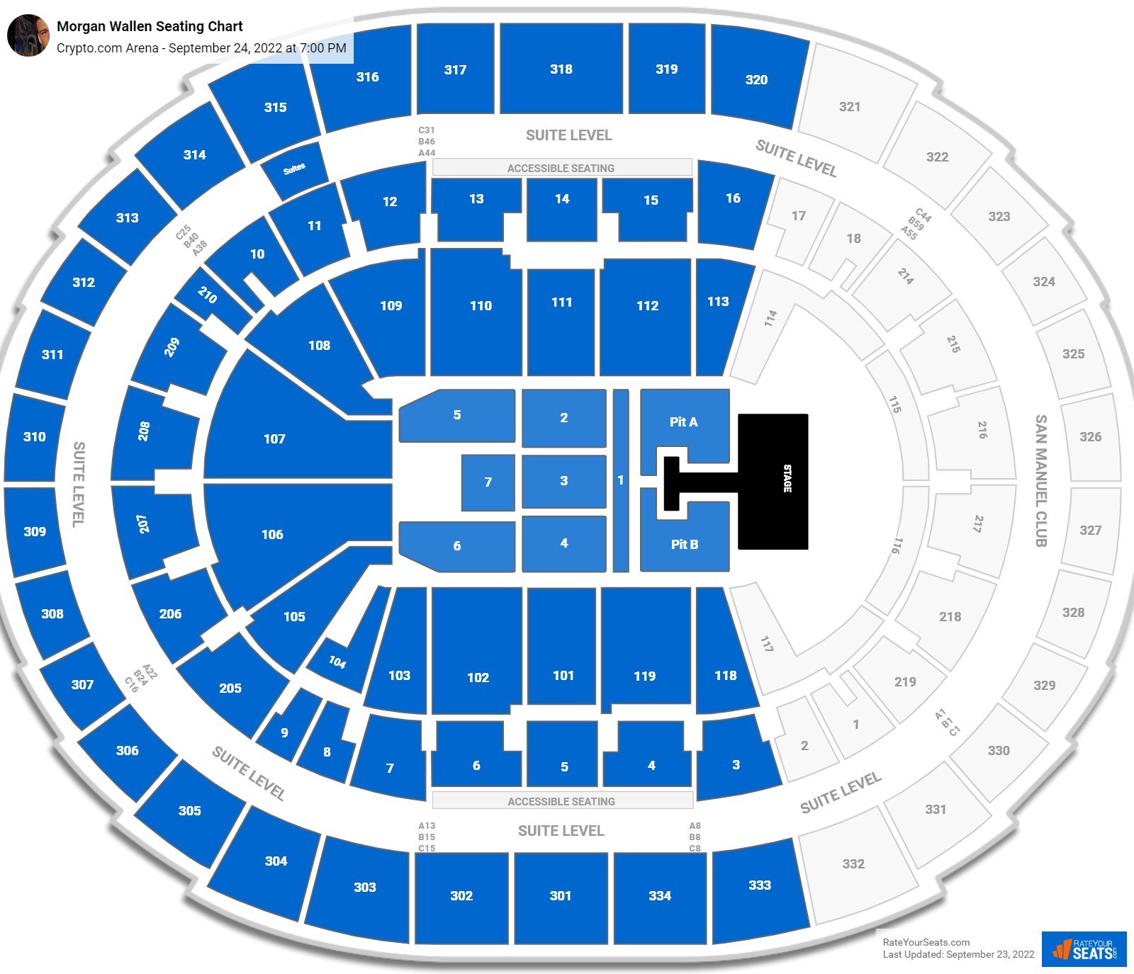 crypto arena seating map