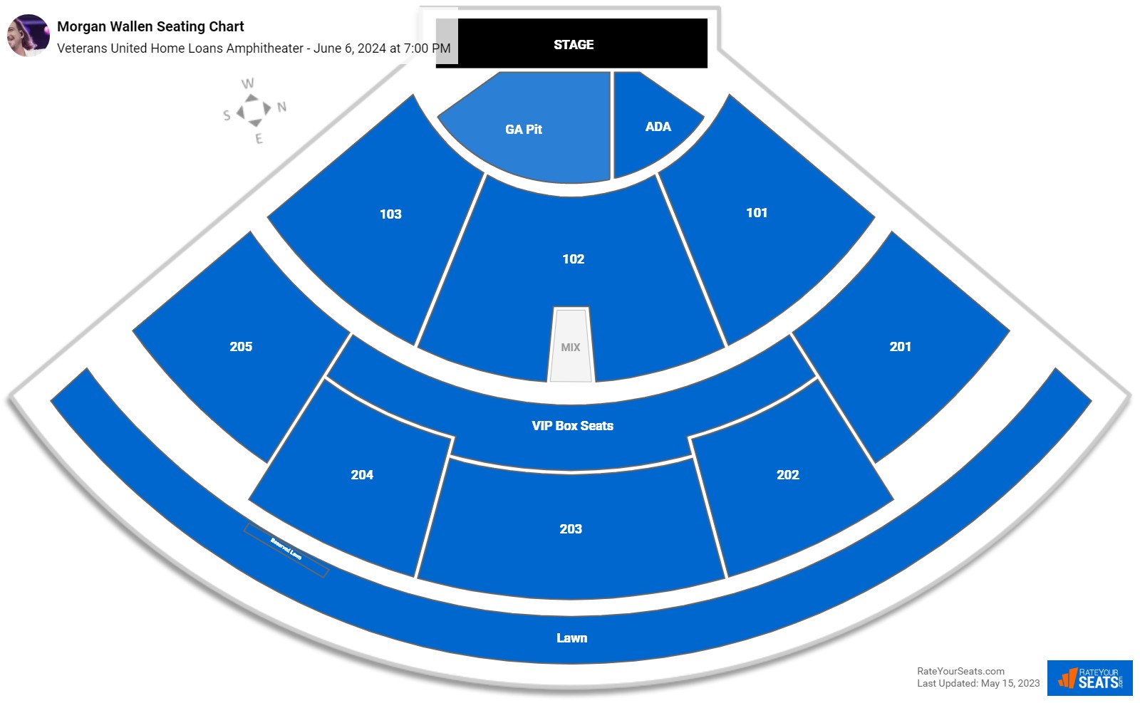 Veterans United Home Loans Amphitheater Seating Chart - RateYourSeats.com