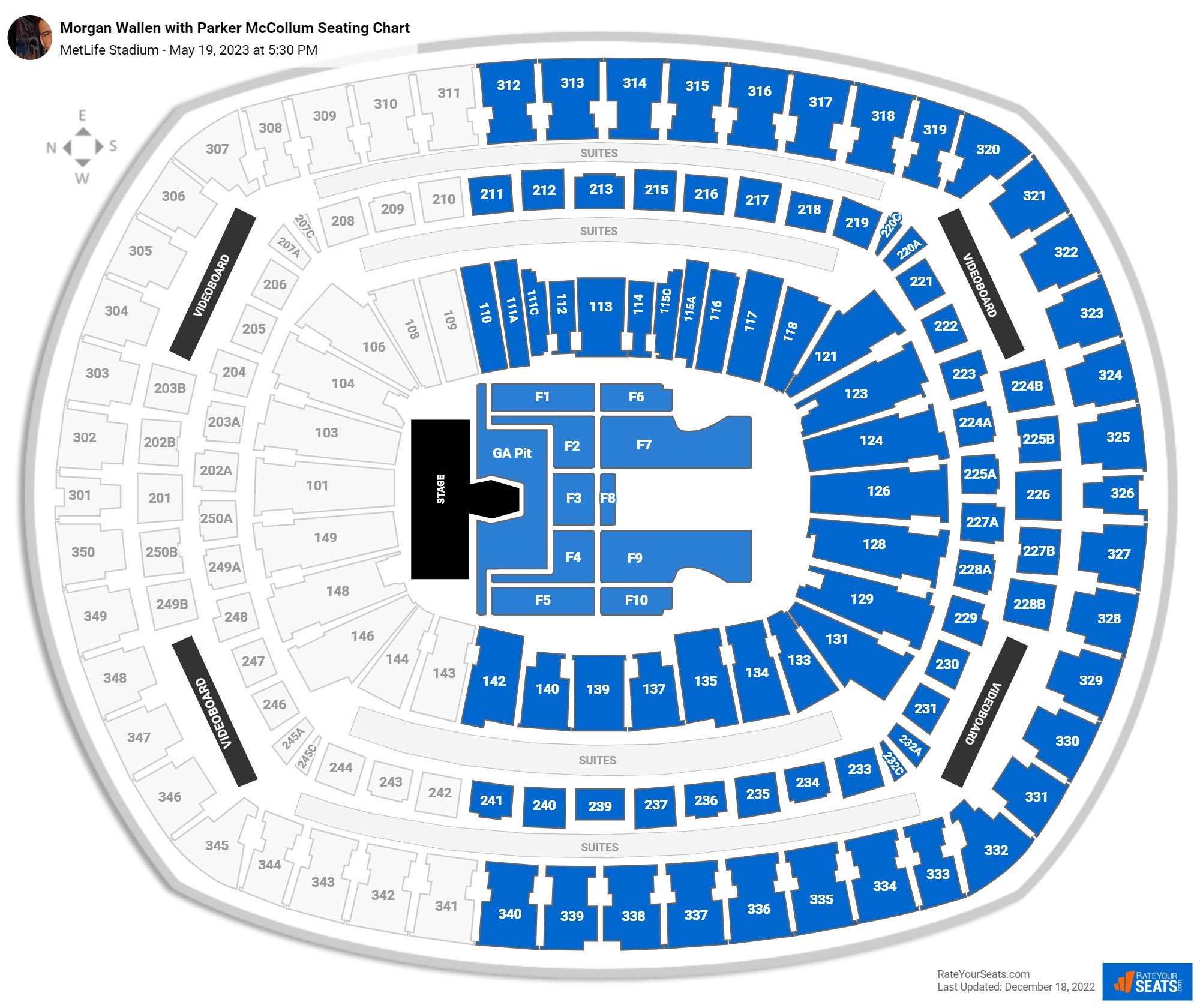 Metlife Stadium 360 Seat View | Elcho Table