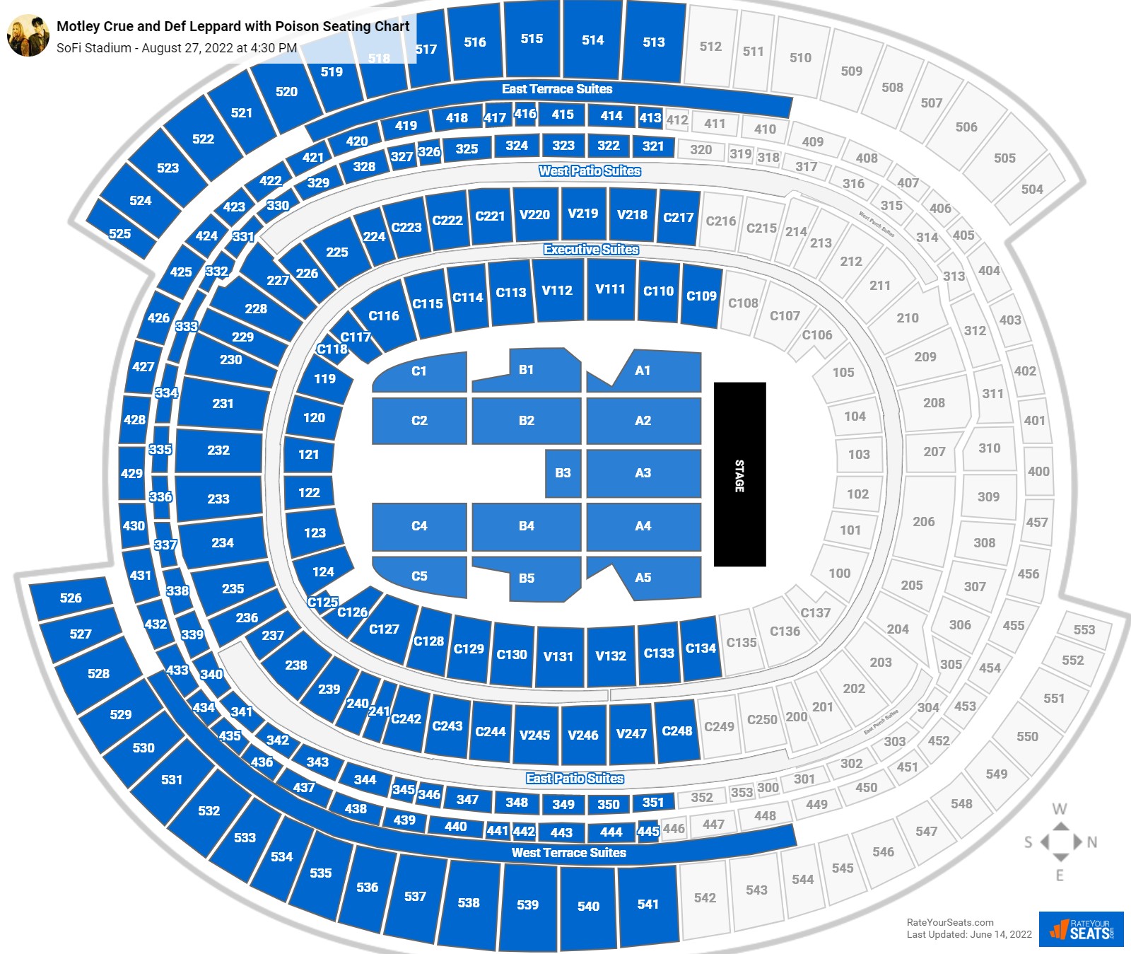 SoFi Stadium Concert Seating Chart