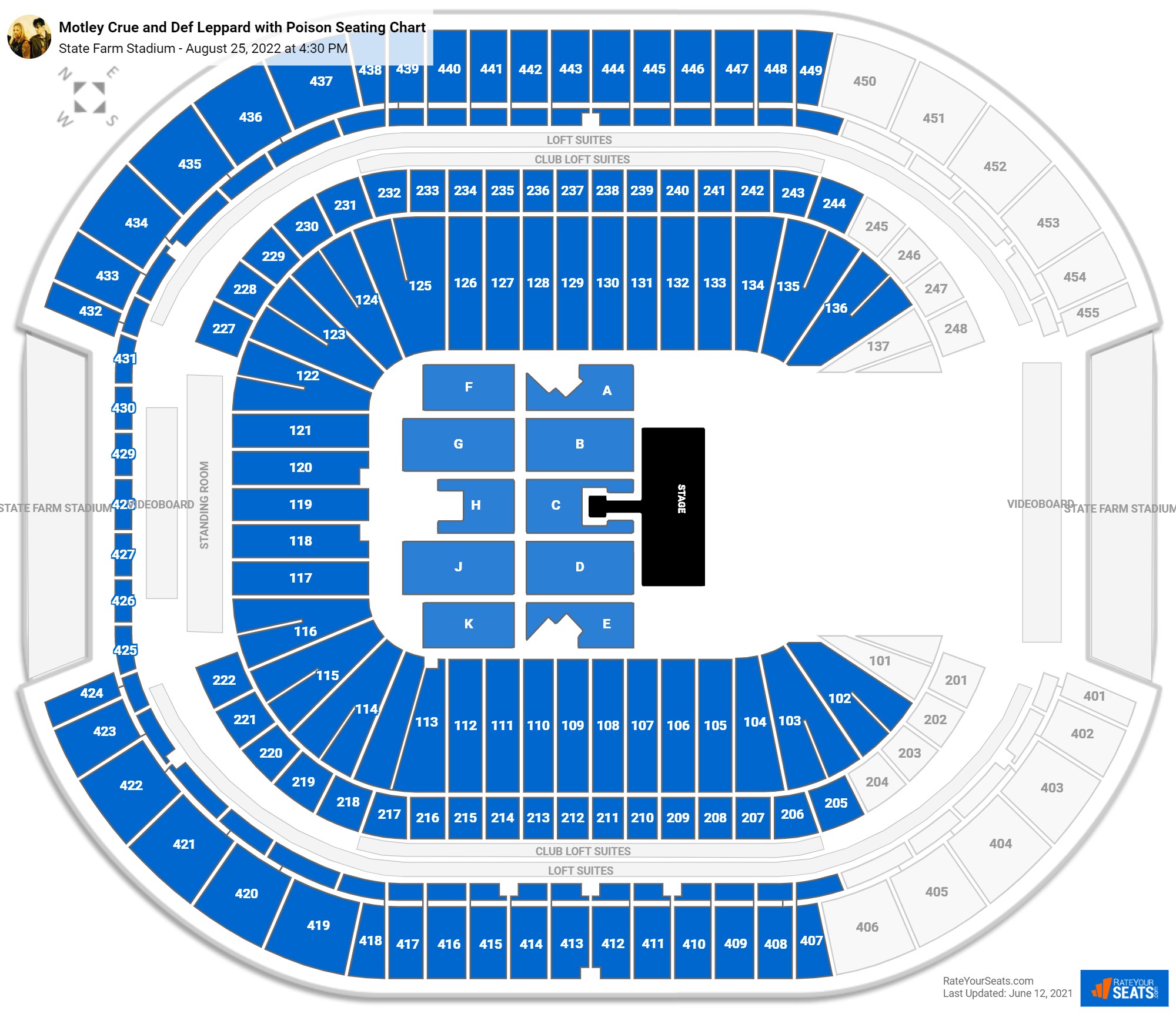 State Farm Stadium Concert Seating Chart - RateYourSeats.com