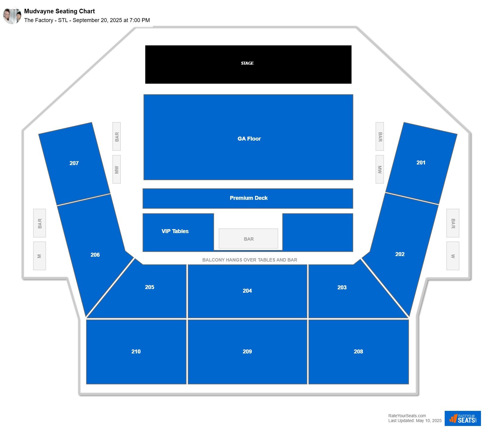 Mudvayne seating chart The Factory - STL