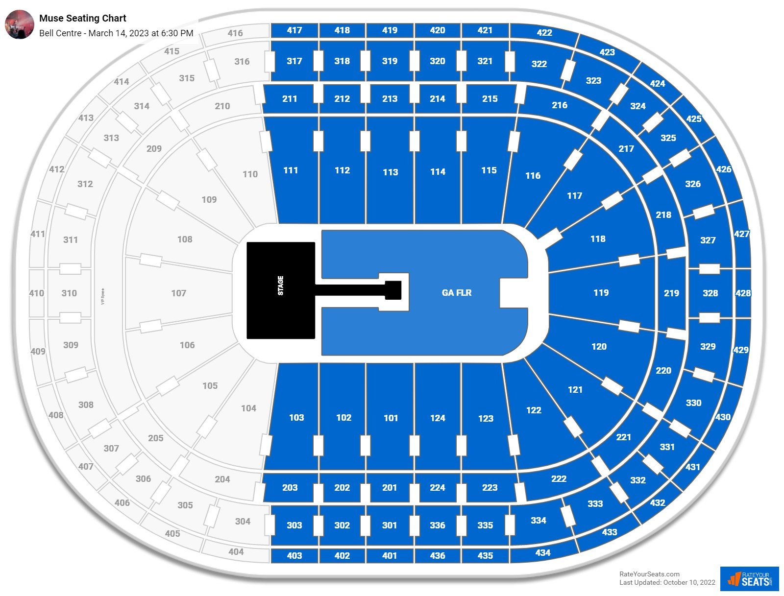 Bell Centre Concert Seating Chart - RateYourSeats.com