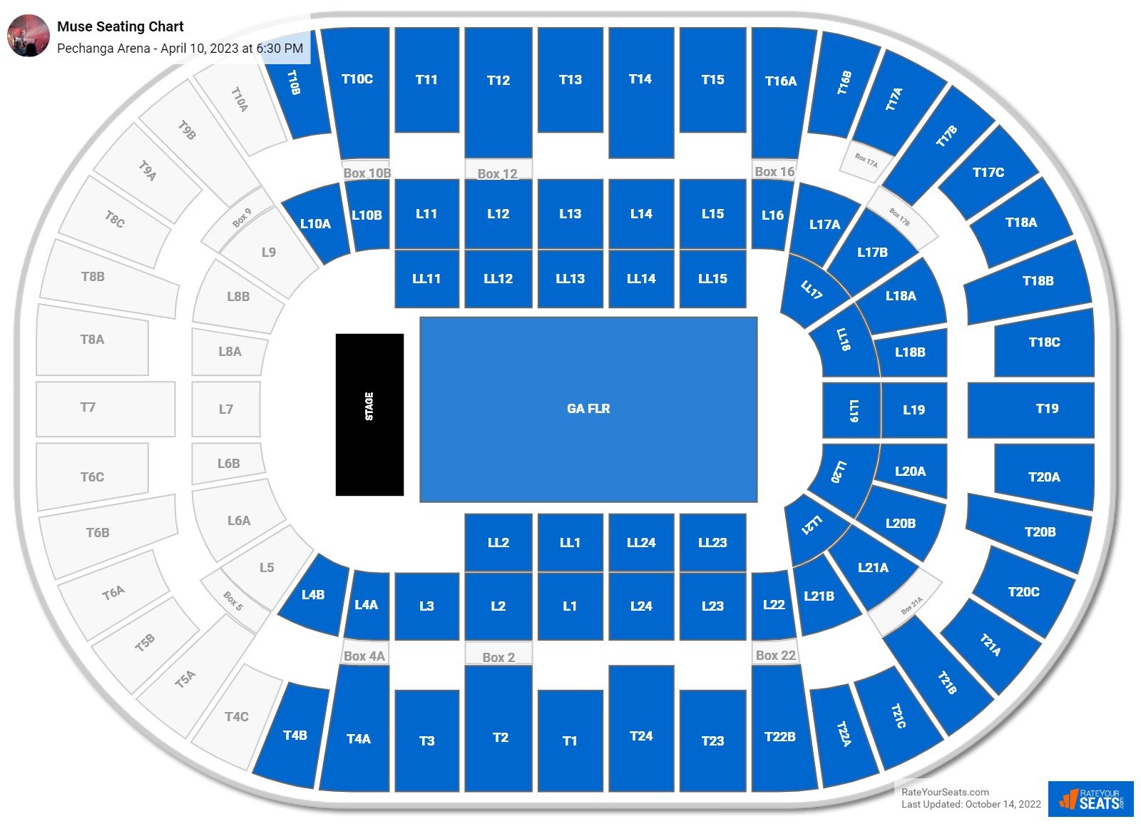 Pechanga Arena Seating Chart