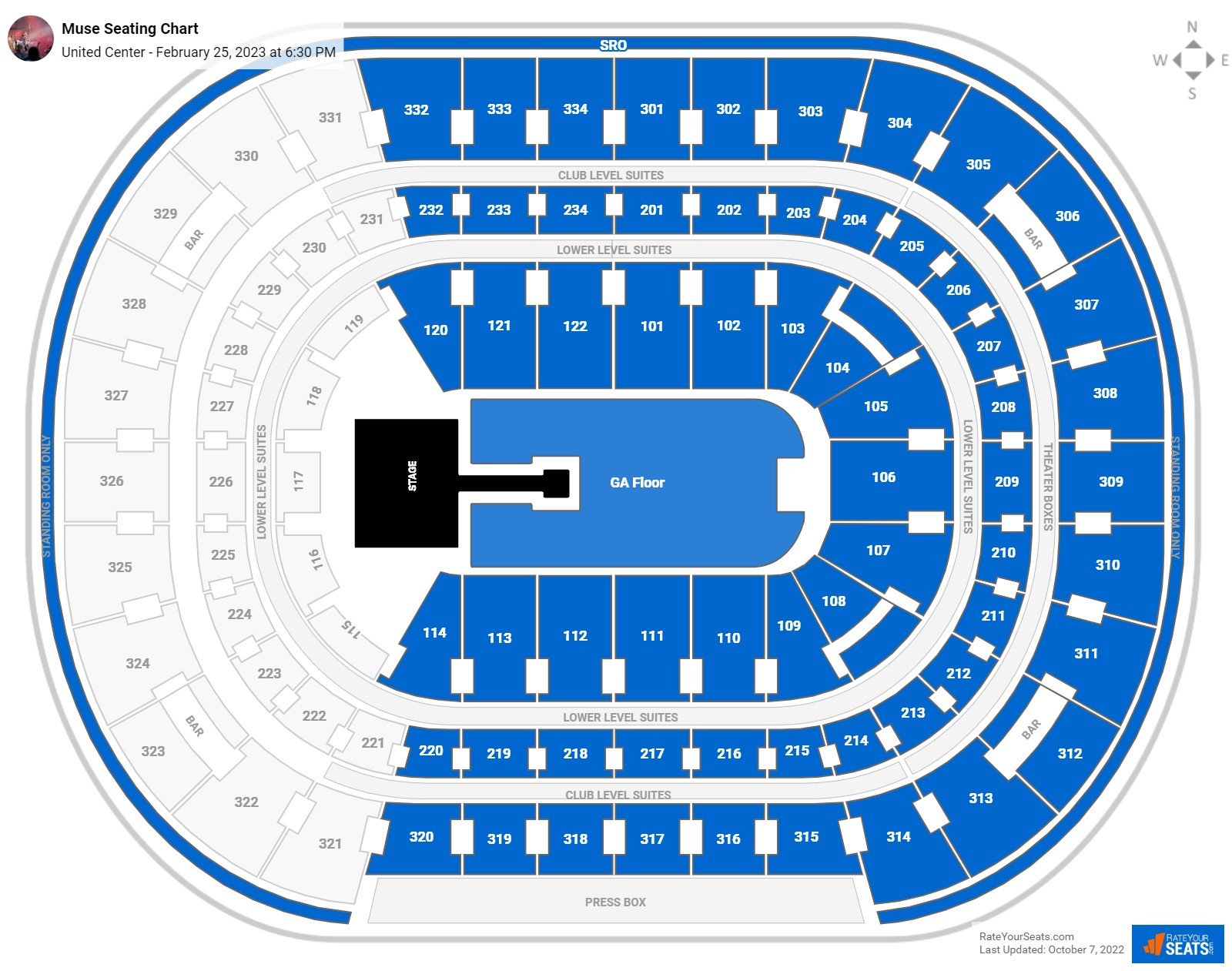 United Center Concert Seating Chart