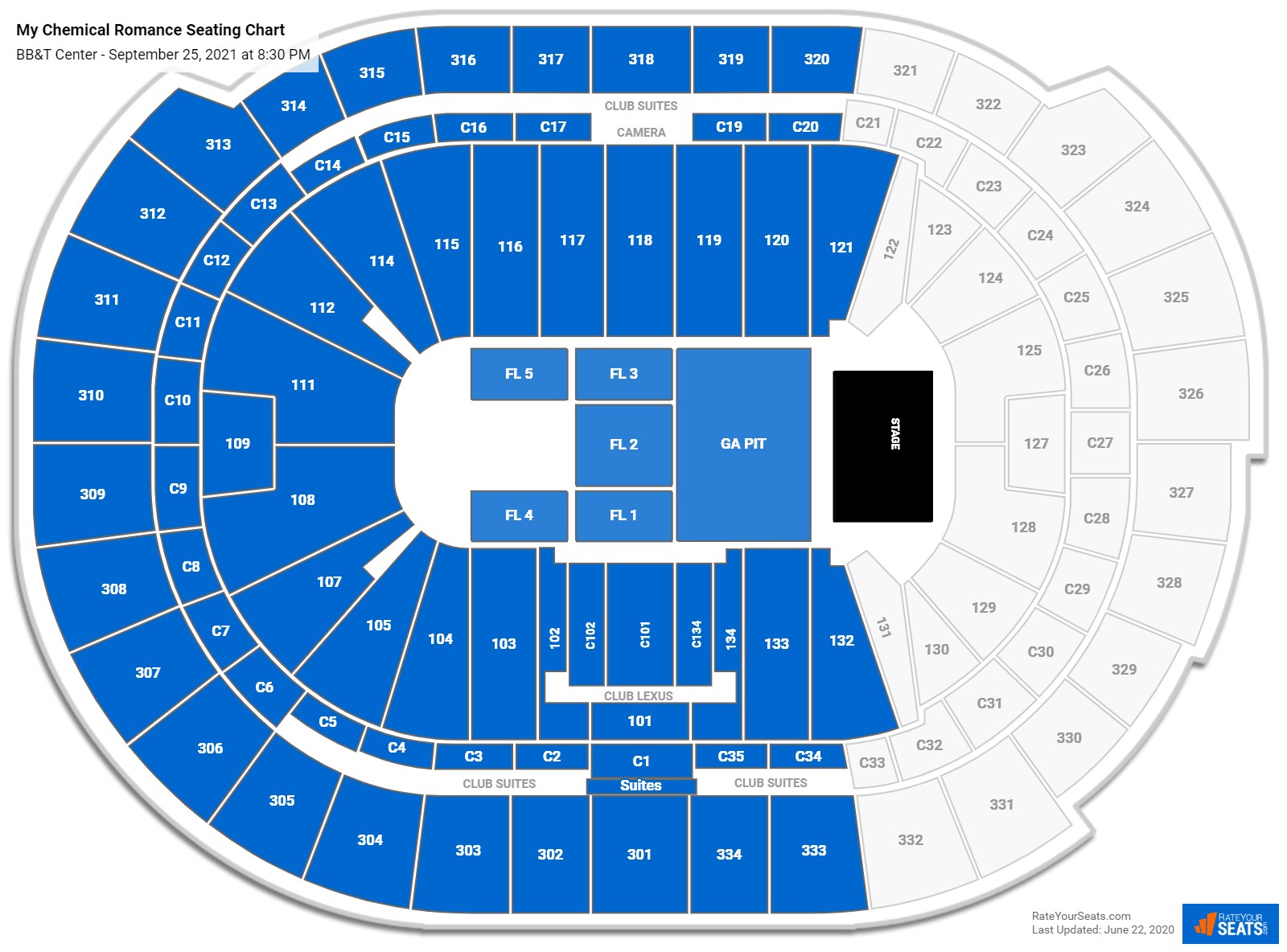 BB&T Center Seating Charts for Concerts - RateYourSeats.com