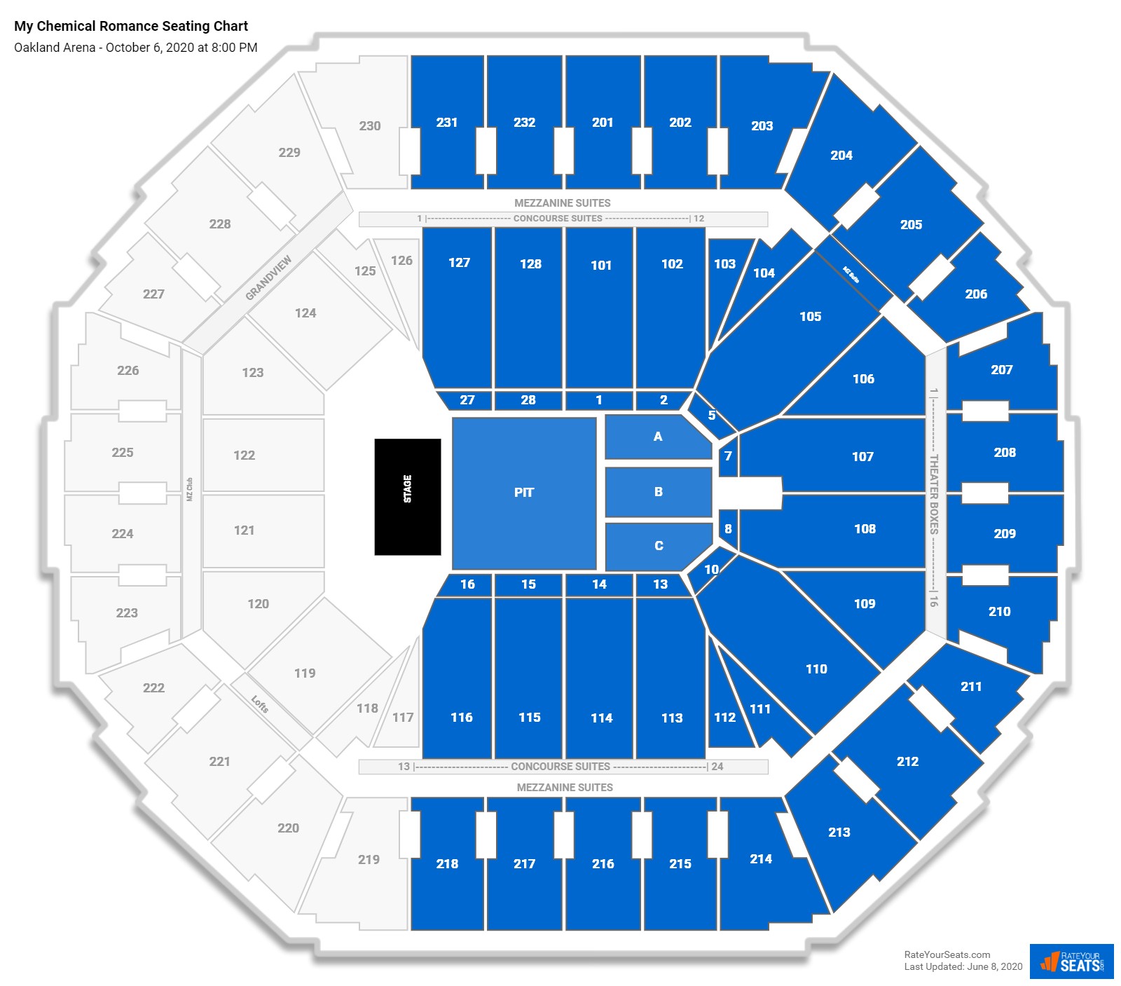 Oakland Arena Seating Chart - RateYourSeats.com