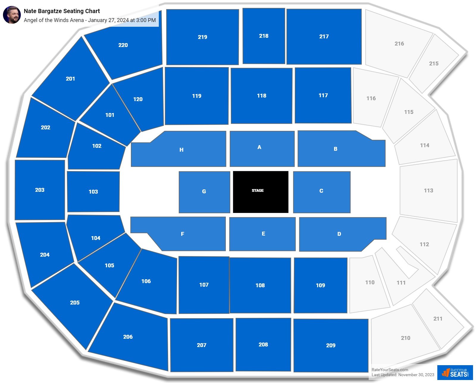 Angel of the Winds Arena Seating Chart