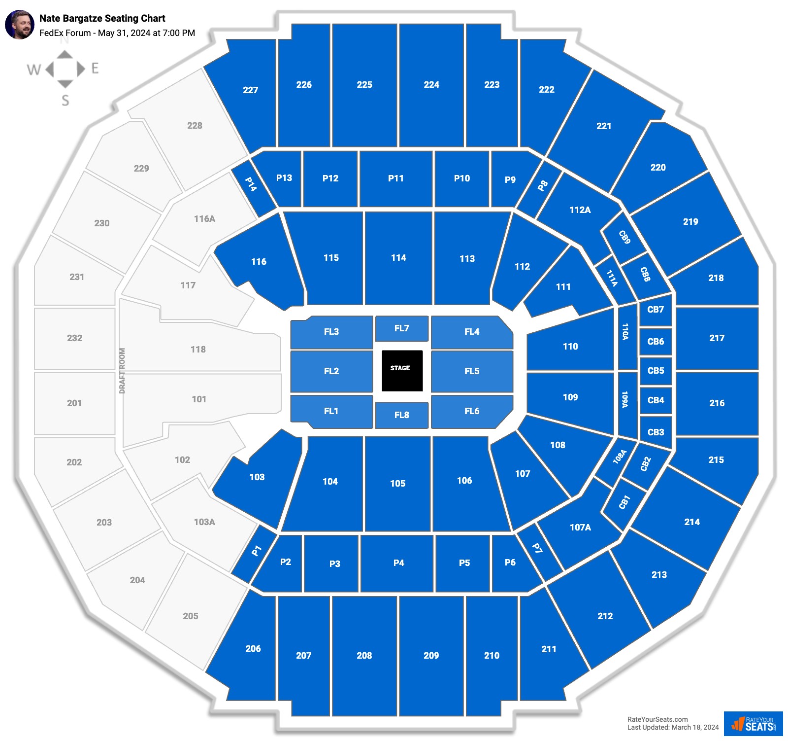 FedEx Forum Concert Seating Chart - RateYourSeats.com