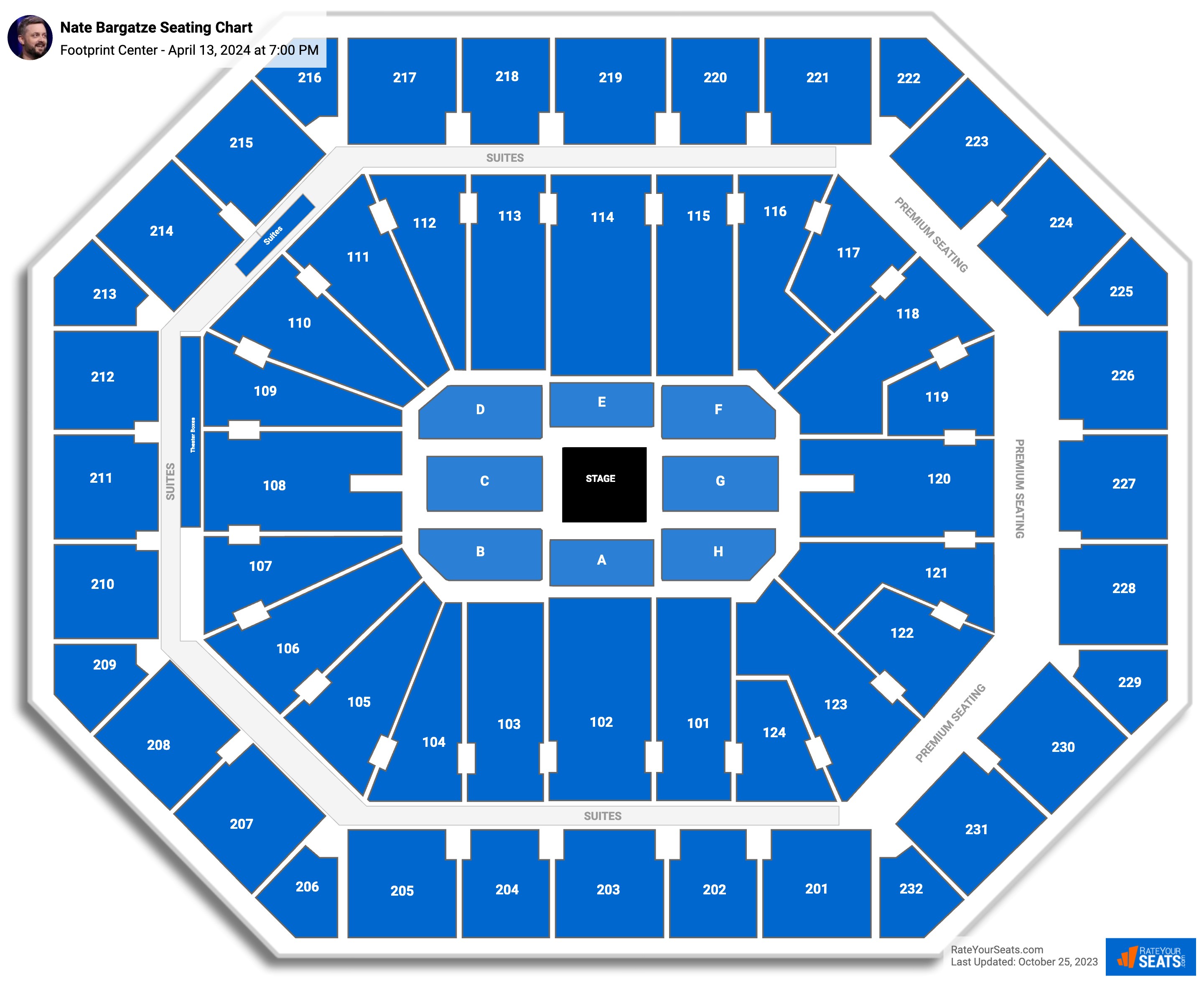 Footprint Center Concert Seating Chart - RateYourSeats.com