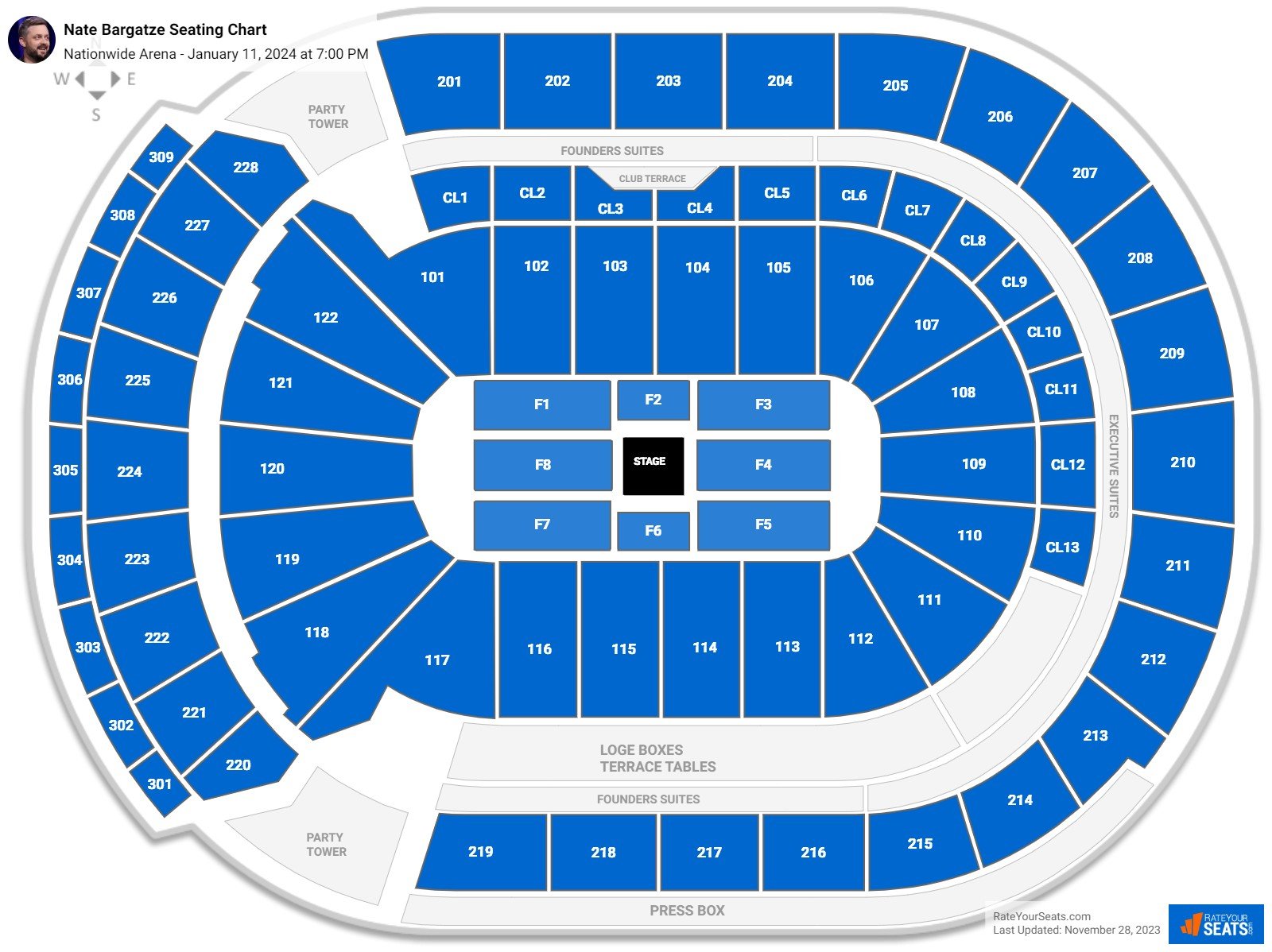 Nationwide Arena Concert Seating Chart - RateYourSeats.com