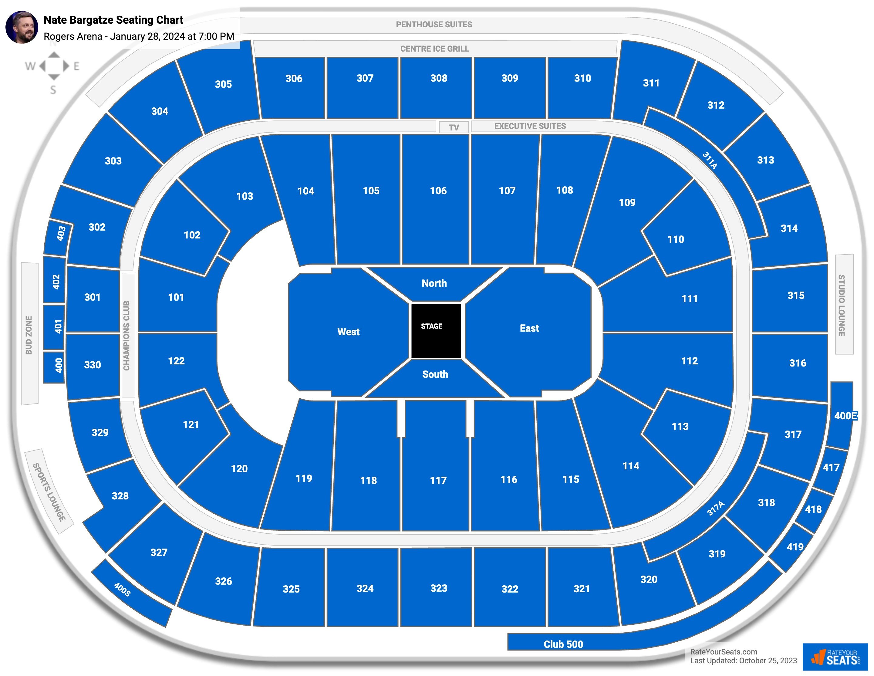 Rogers Arena Concert Seating Chart