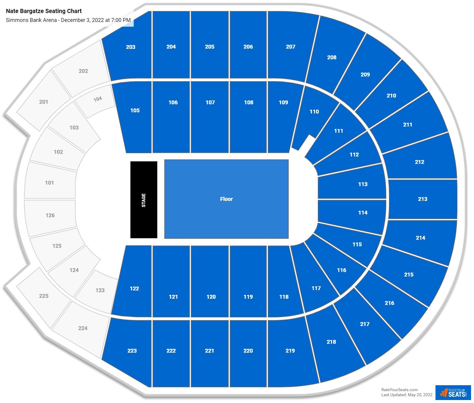 Simmons Bank Arena Seating Chart