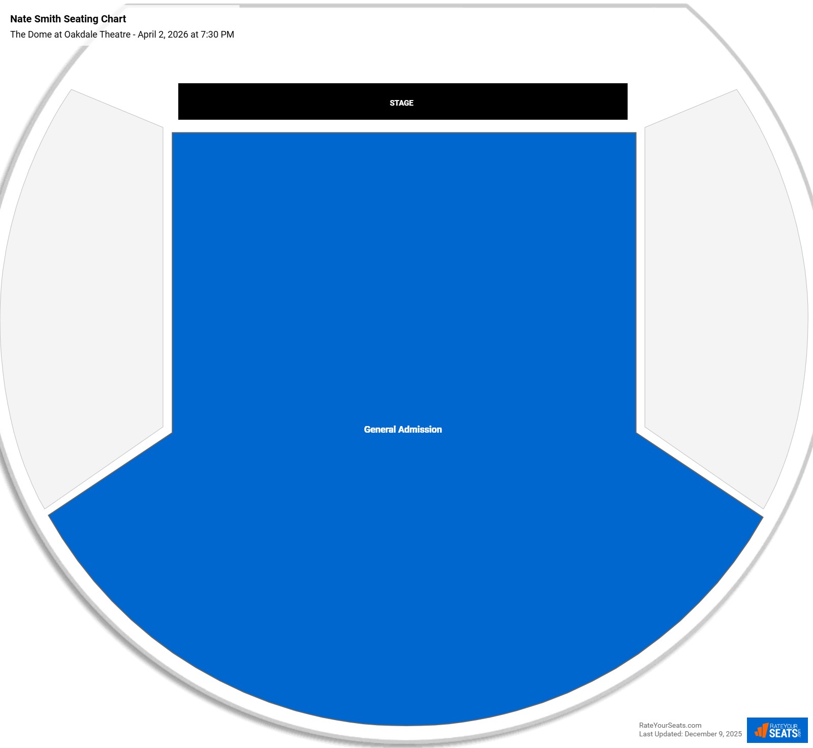 Nate Smith seating chart The Dome at Oakdale Theatre