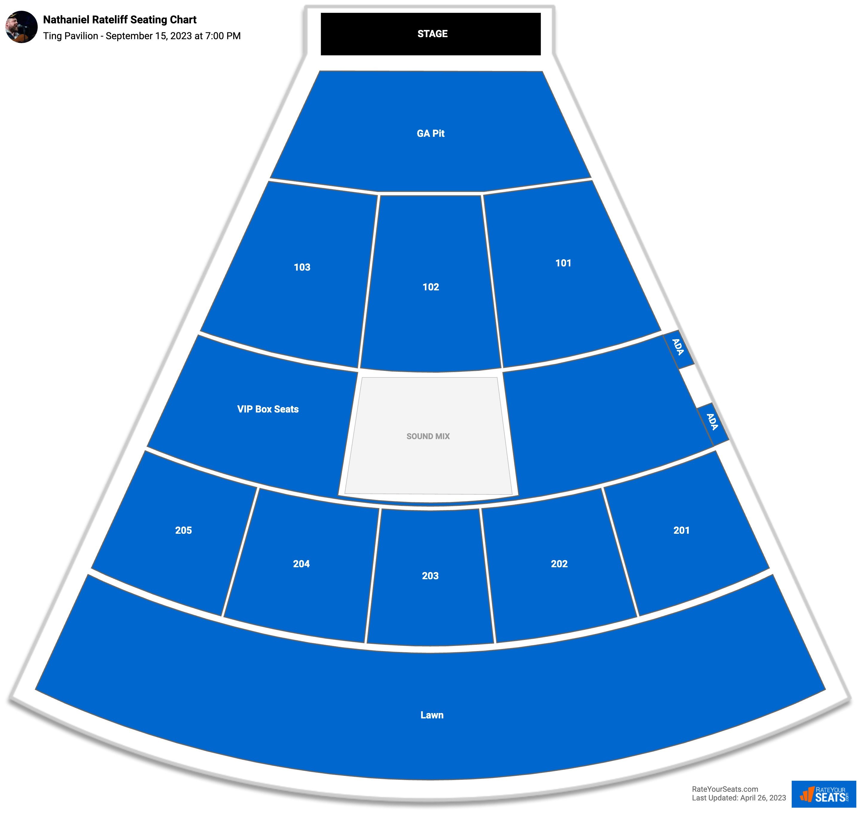 Ting Pavilion Seating Chart - RateYourSeats.com