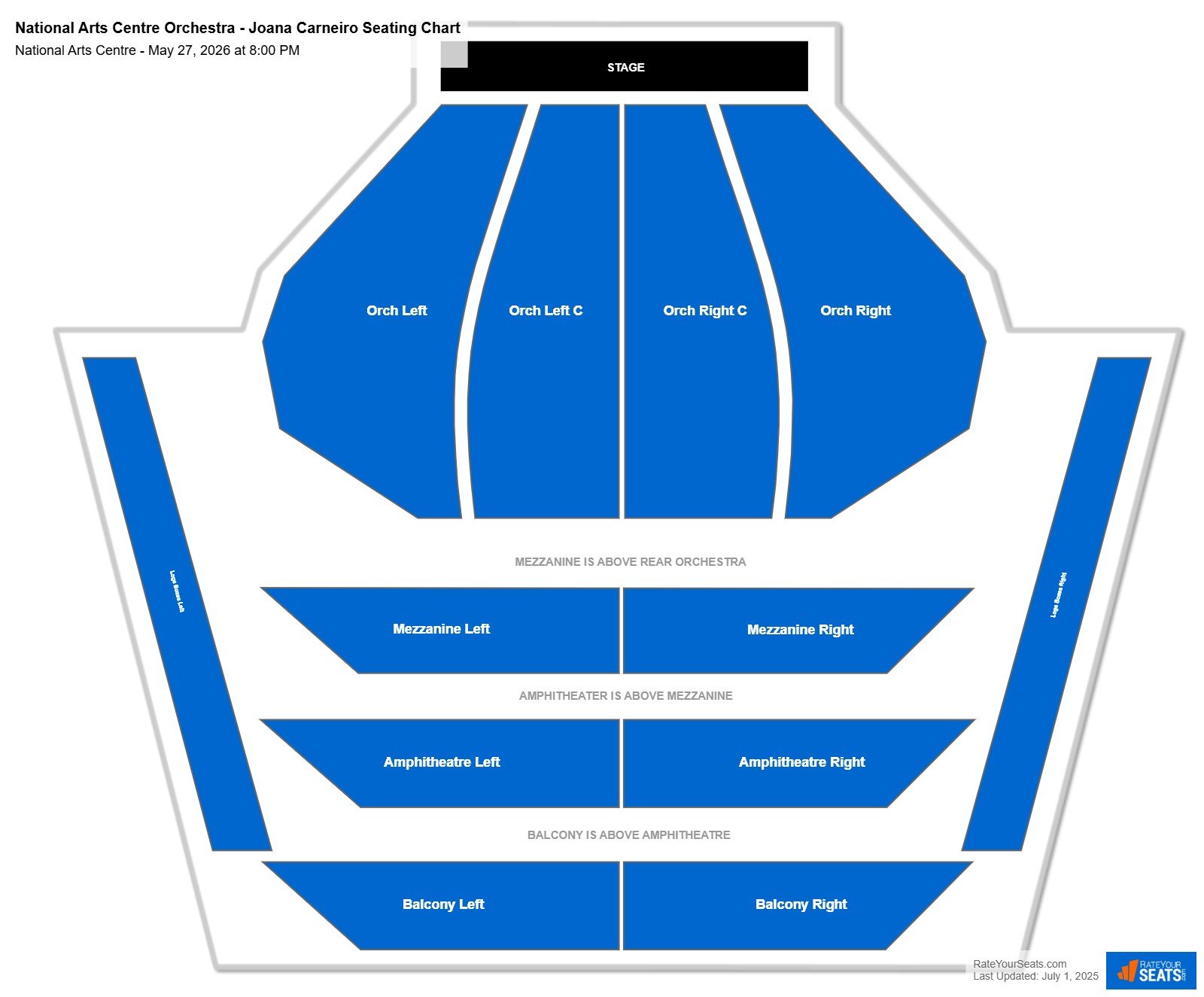 National Arts Centre Orchestra - Joana Carneiro seating chart National Arts Centre