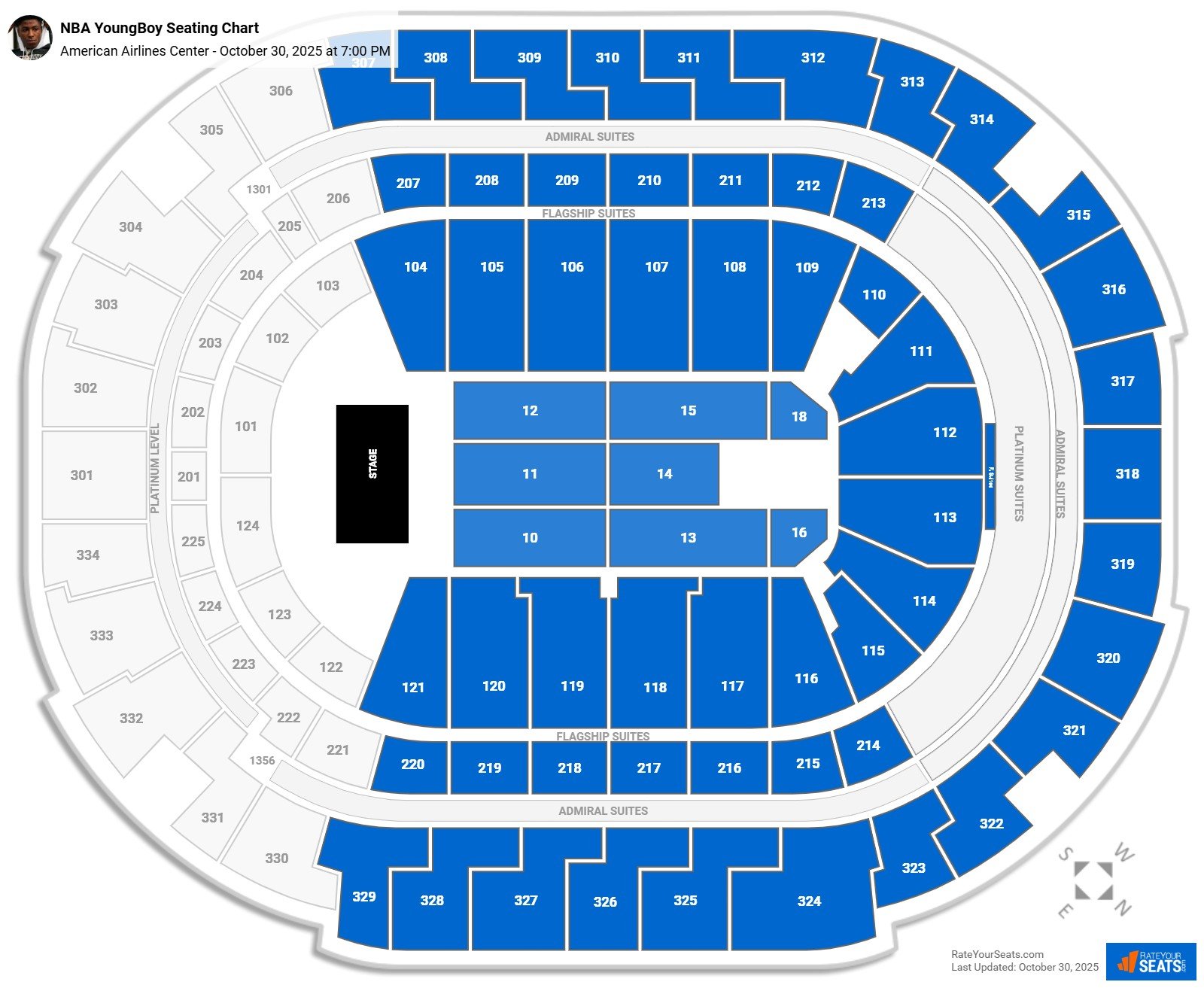 NBA YoungBoy seating chart American Airlines Center