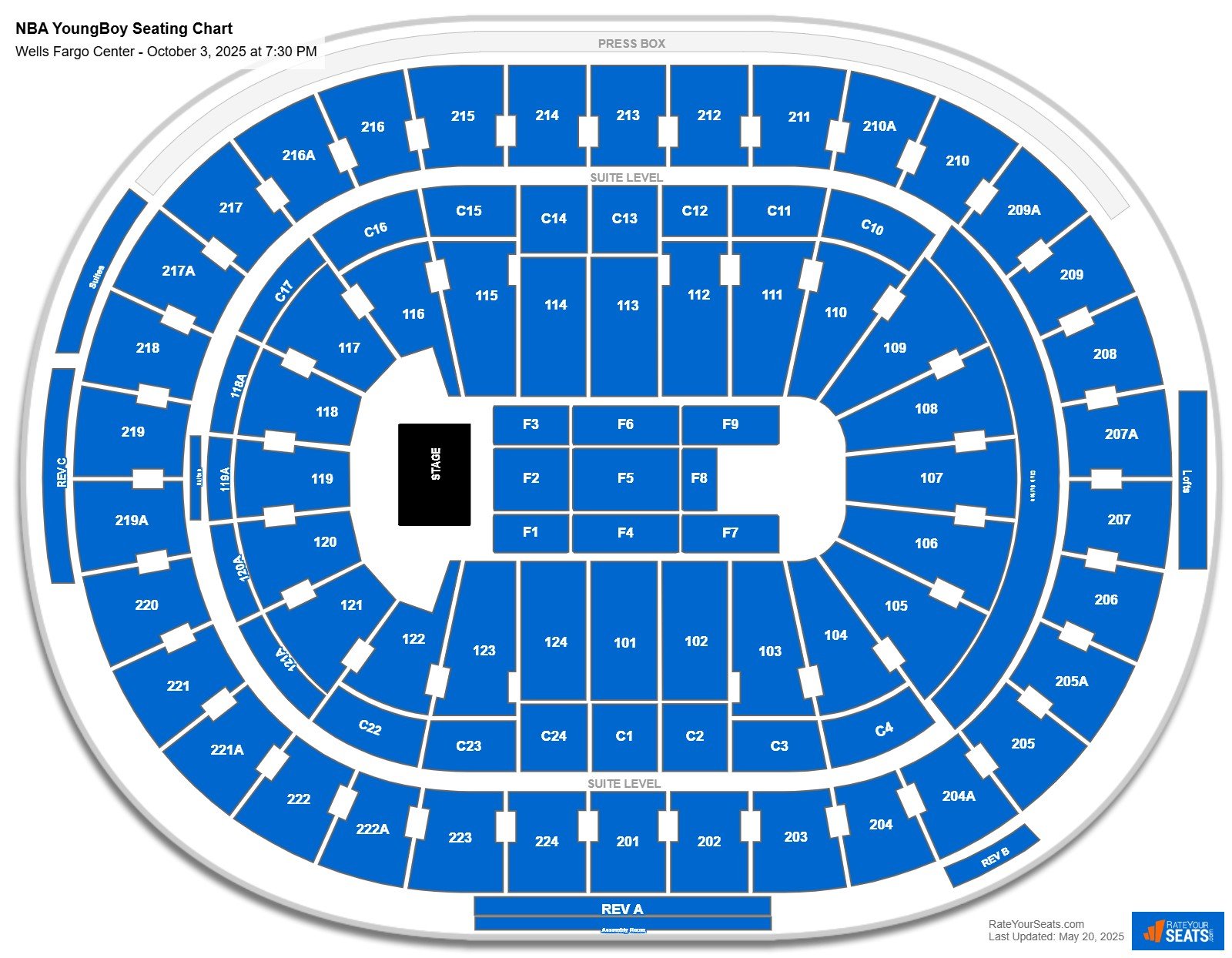 NBA YoungBoy seating chart Xfinity Mobile Arena