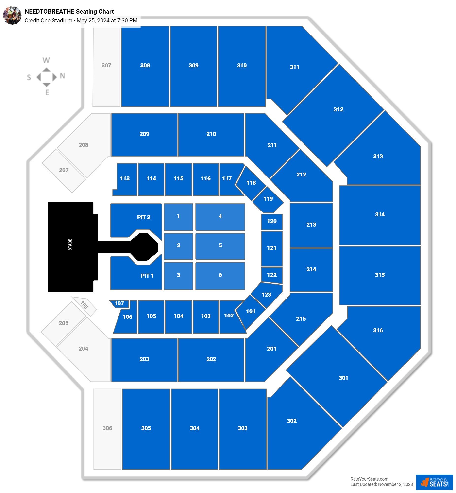 Credit One Stadium Seating Chart - RateYourSeats.com