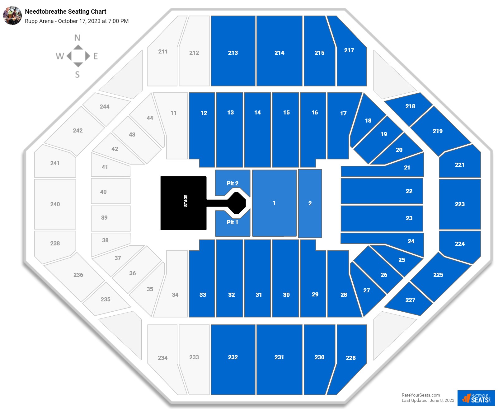 Rupp Arena Concert Seating Chart - RateYourSeats.com