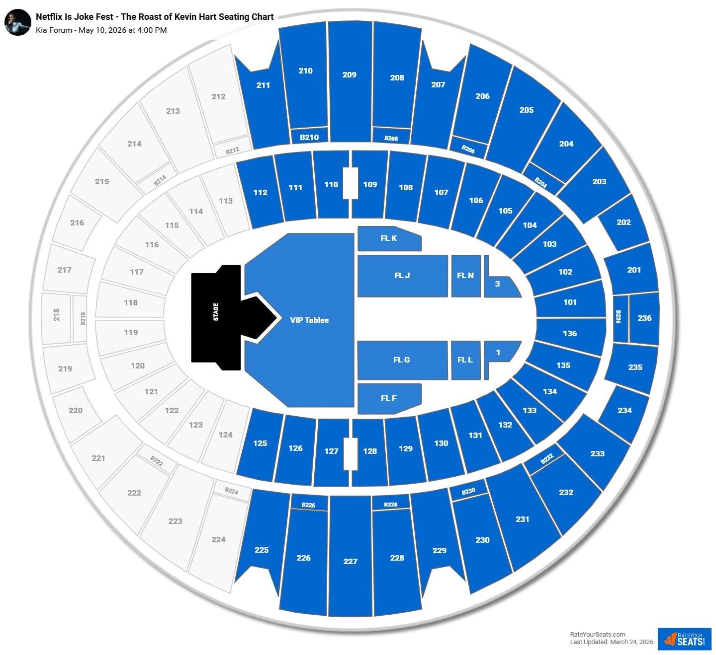 Netflix Is Joke Fest - The Roast of Kevin Hart seating chart Kia Forum