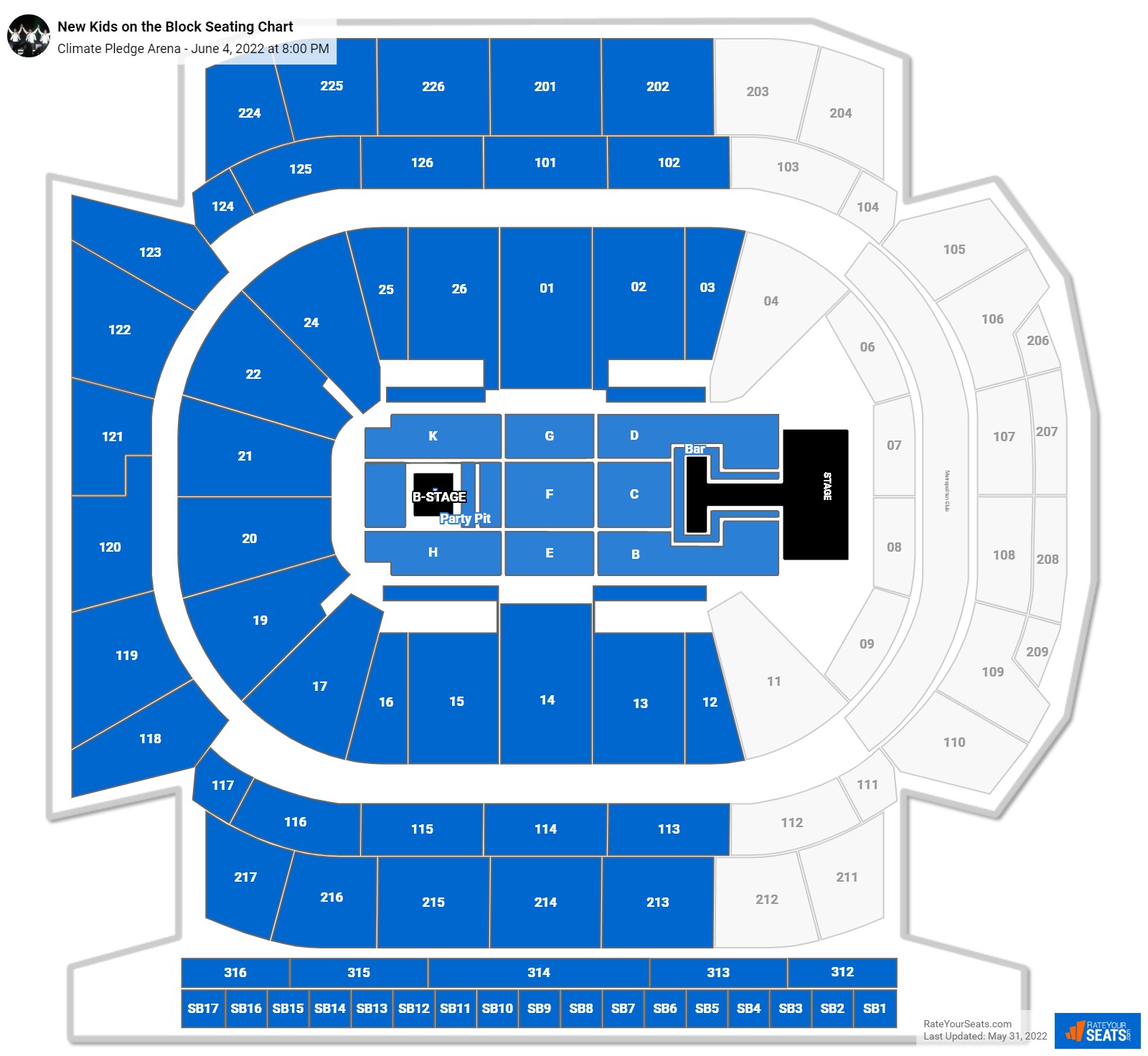 Climate Pledge Arena Concert Seating Chart