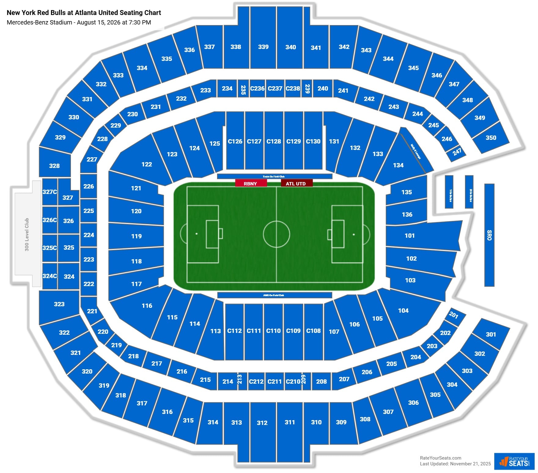 New York Red Bulls at Atlanta United seating chart Mercedes-Benz Stadium