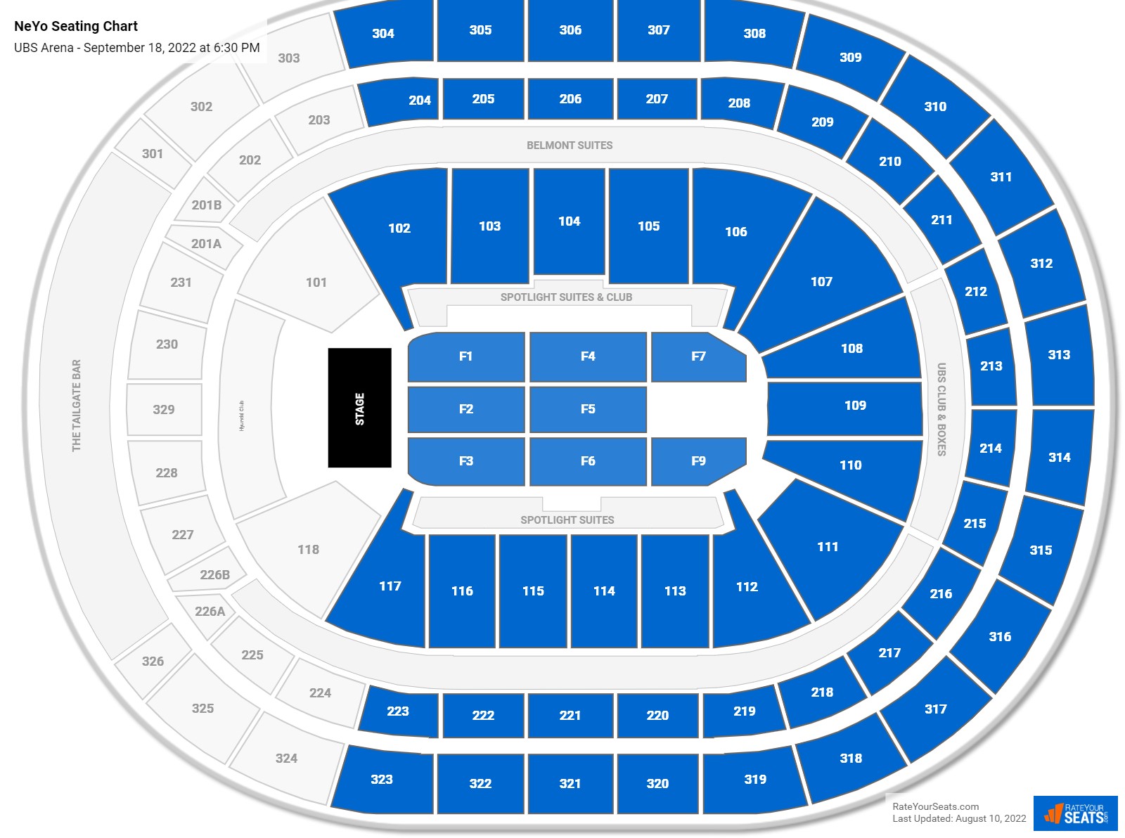 UBS Arena Concert Seating Chart