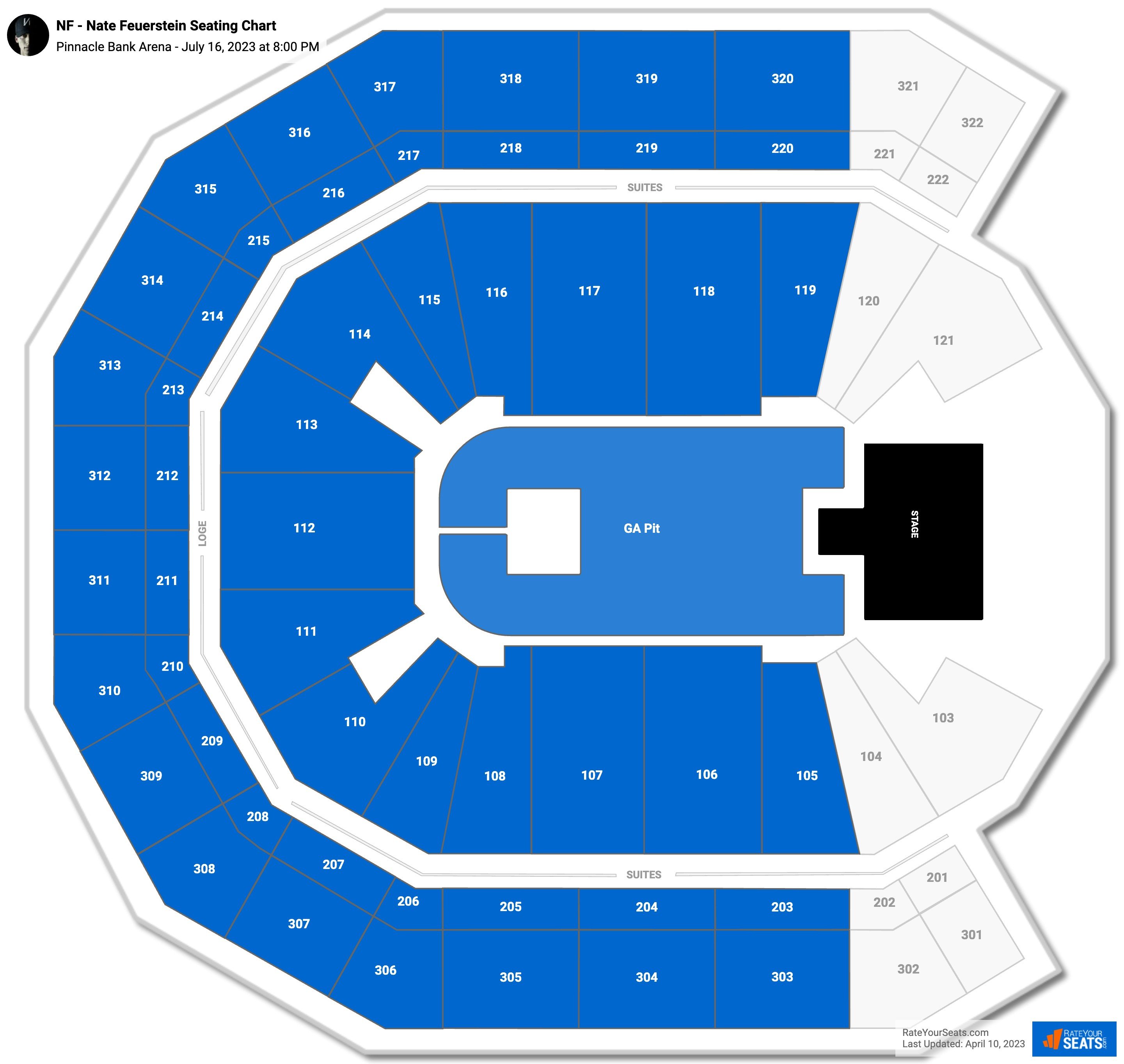 Pinnacle Bank Arena Concert Seating Chart