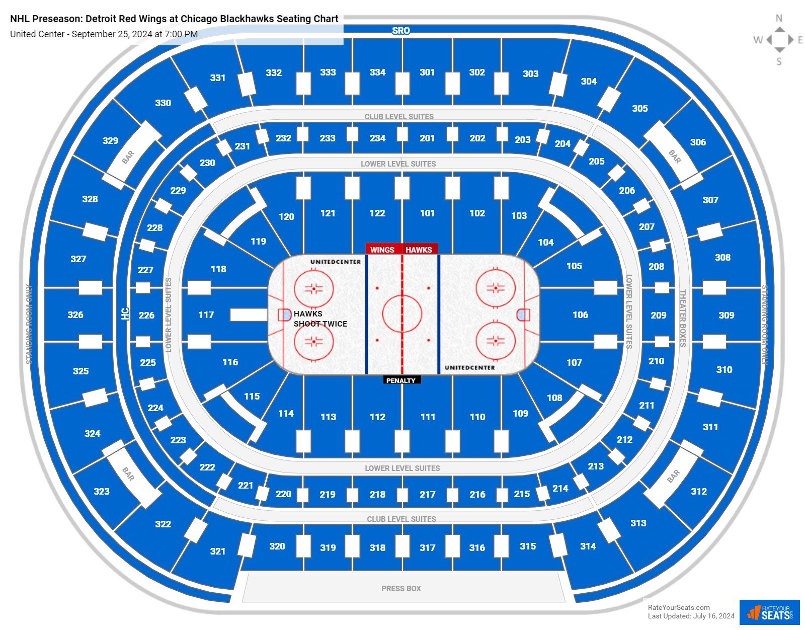 United Center Concert Seating Chart - RateYourSeats.com