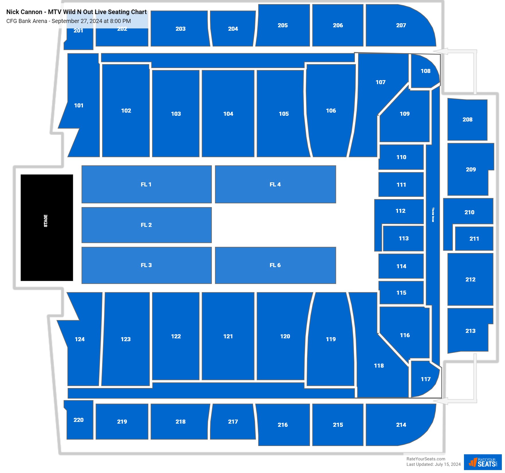 CFG Bank Arena Seating Chart - RateYourSeats.com