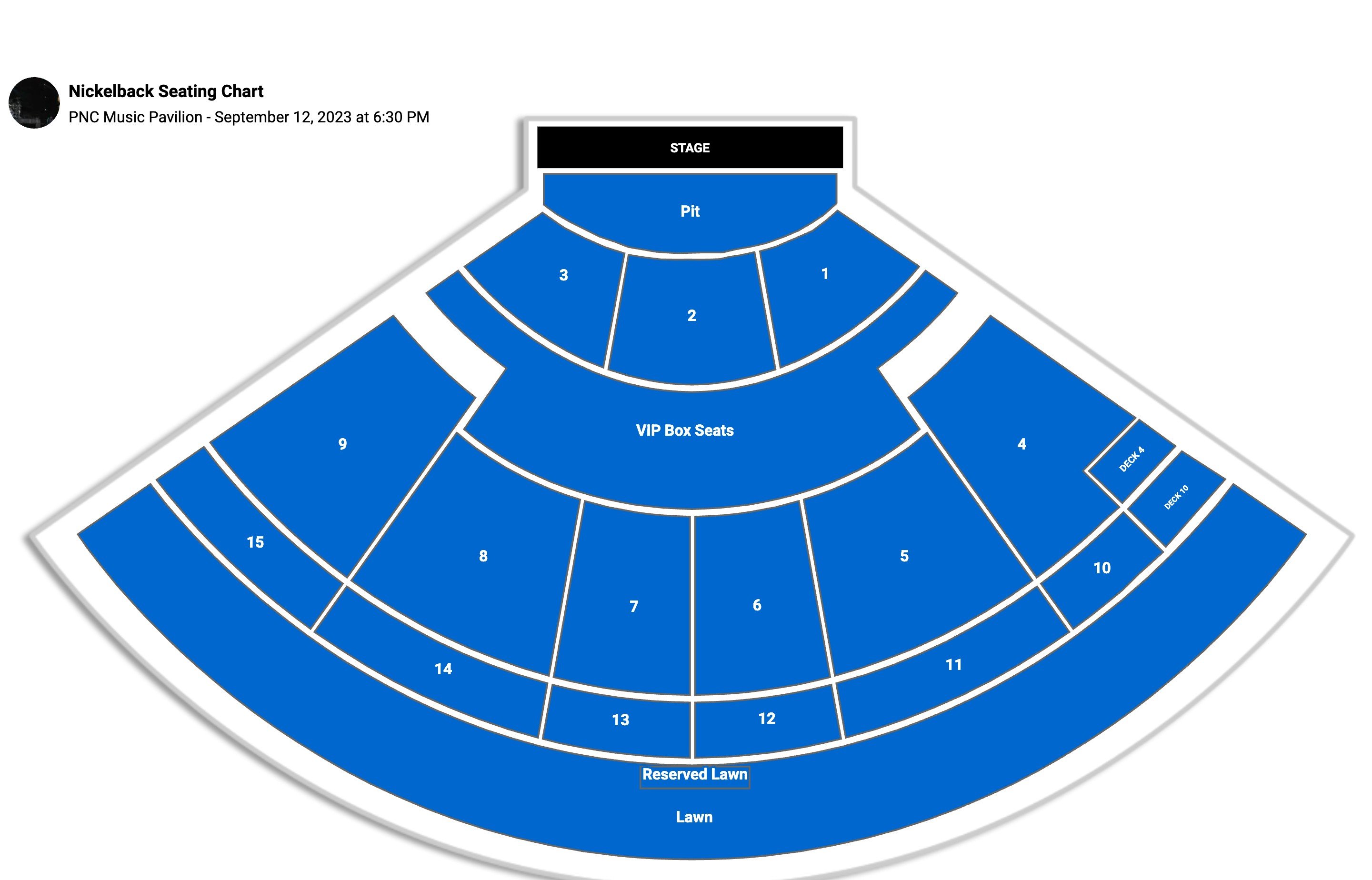 PNC Music Pavilion Seating Chart - RateYourSeats.com