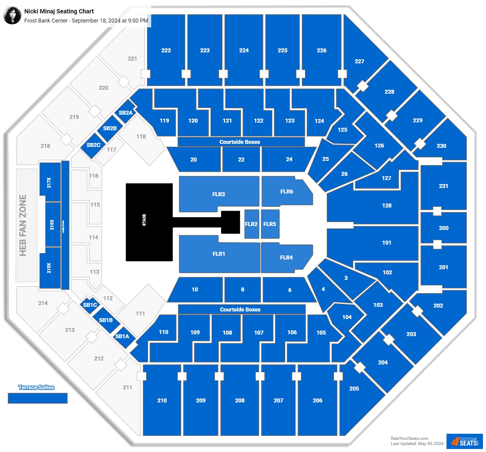 Frost Bank Center Concert Seating Chart - RateYourSeats.com