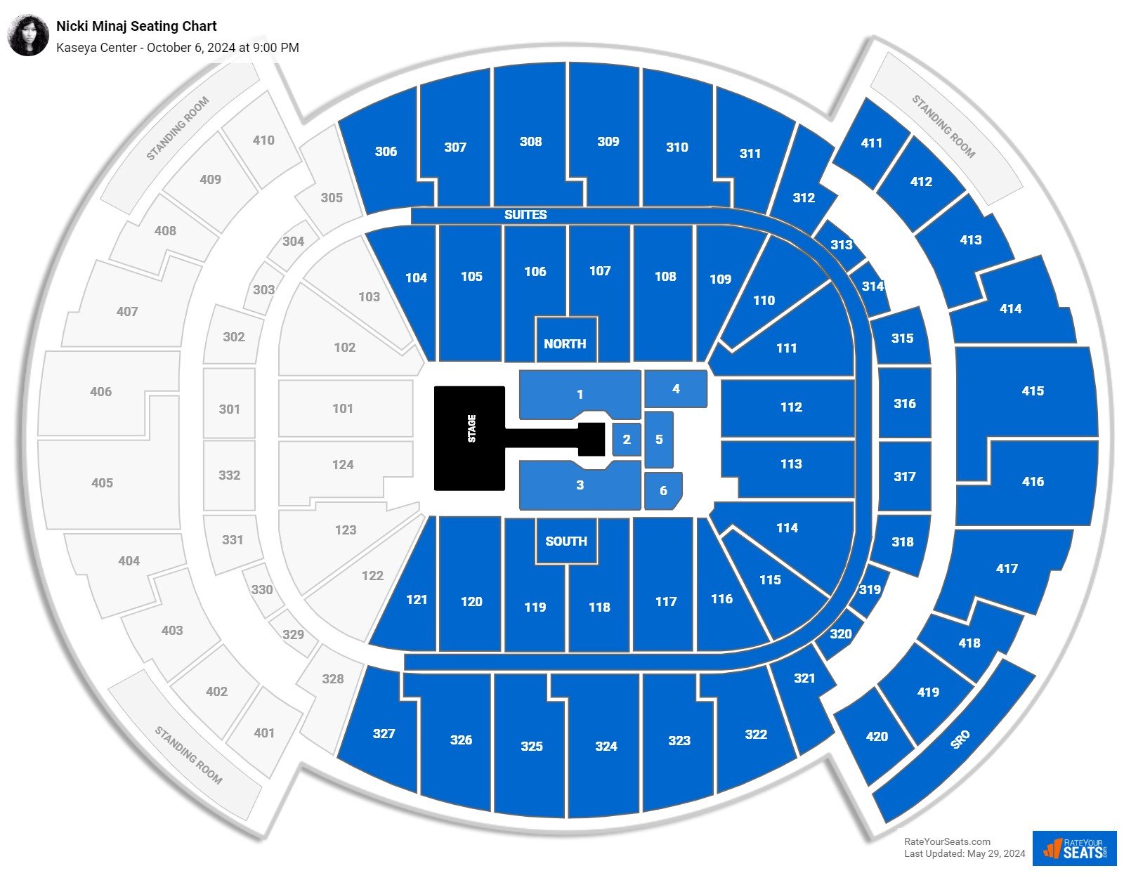 Kaseya Center Concert Seating Chart - RateYourSeats.com