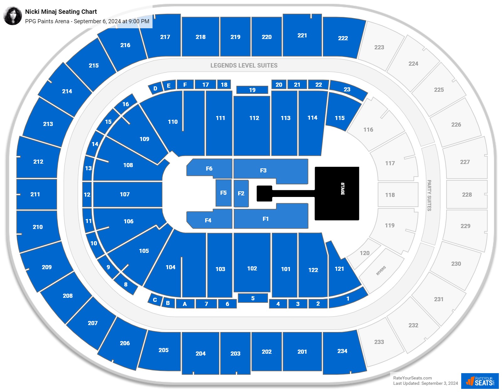 PPG Paints Arena Concert Seating Chart - RateYourSeats.com