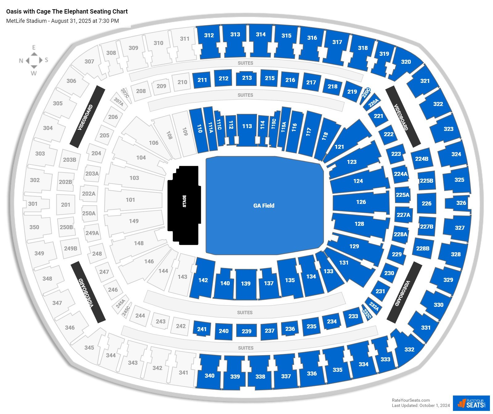 MetLife Stadium Concert Seating Chart