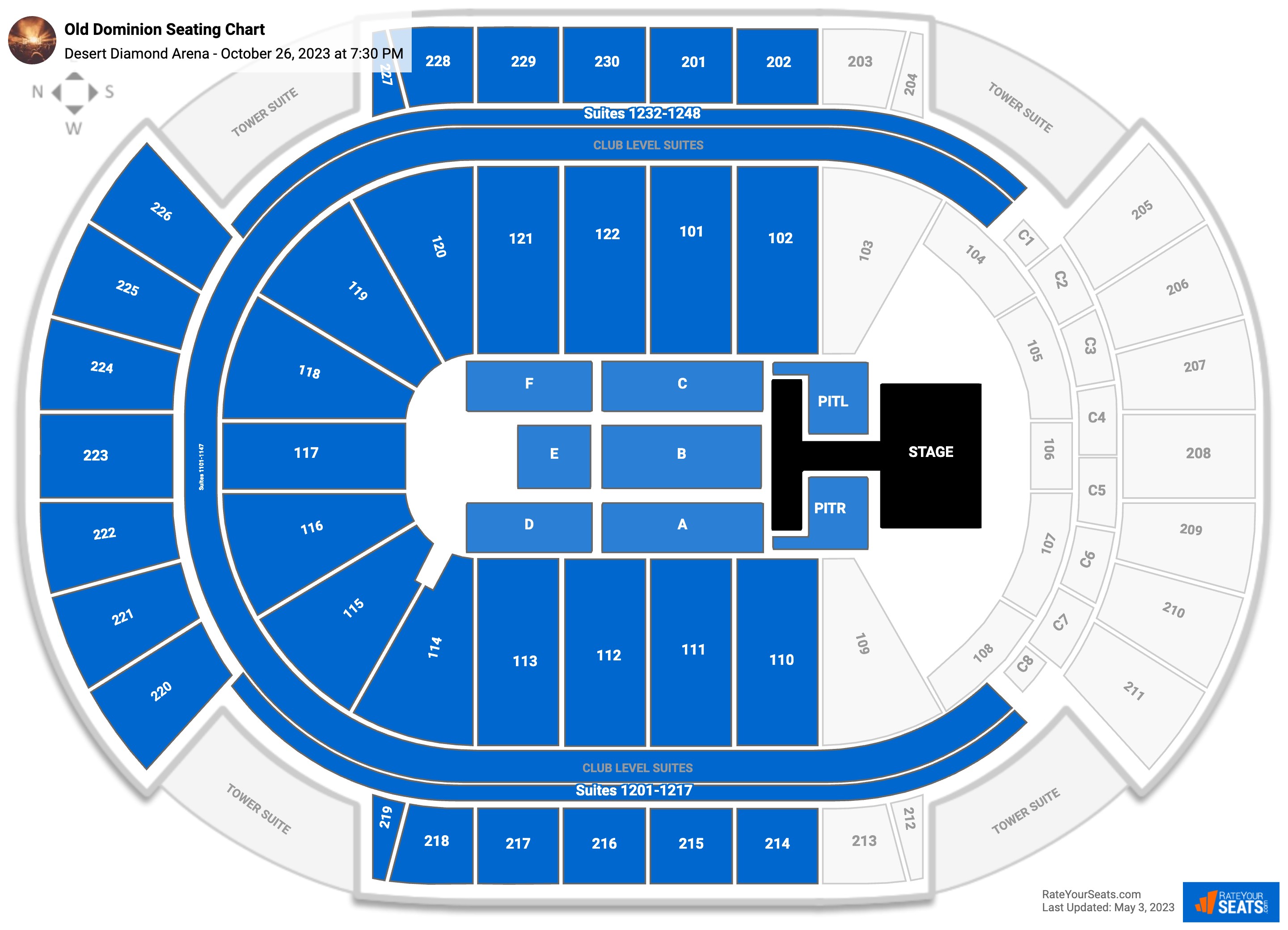 Desert Diamond Arena Seating Chart - RateYourSeats.com