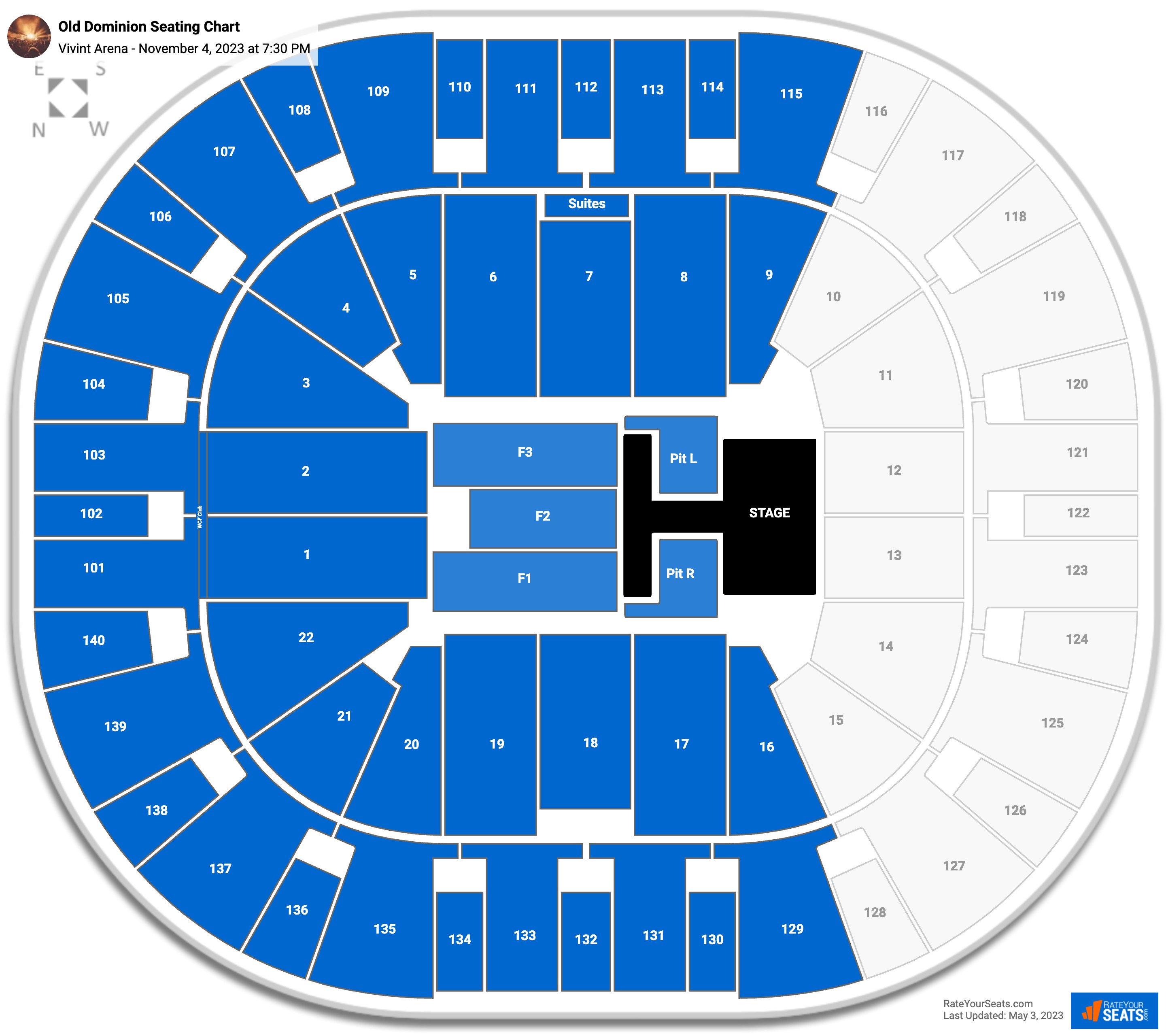 Delta Center Concert Seating Chart