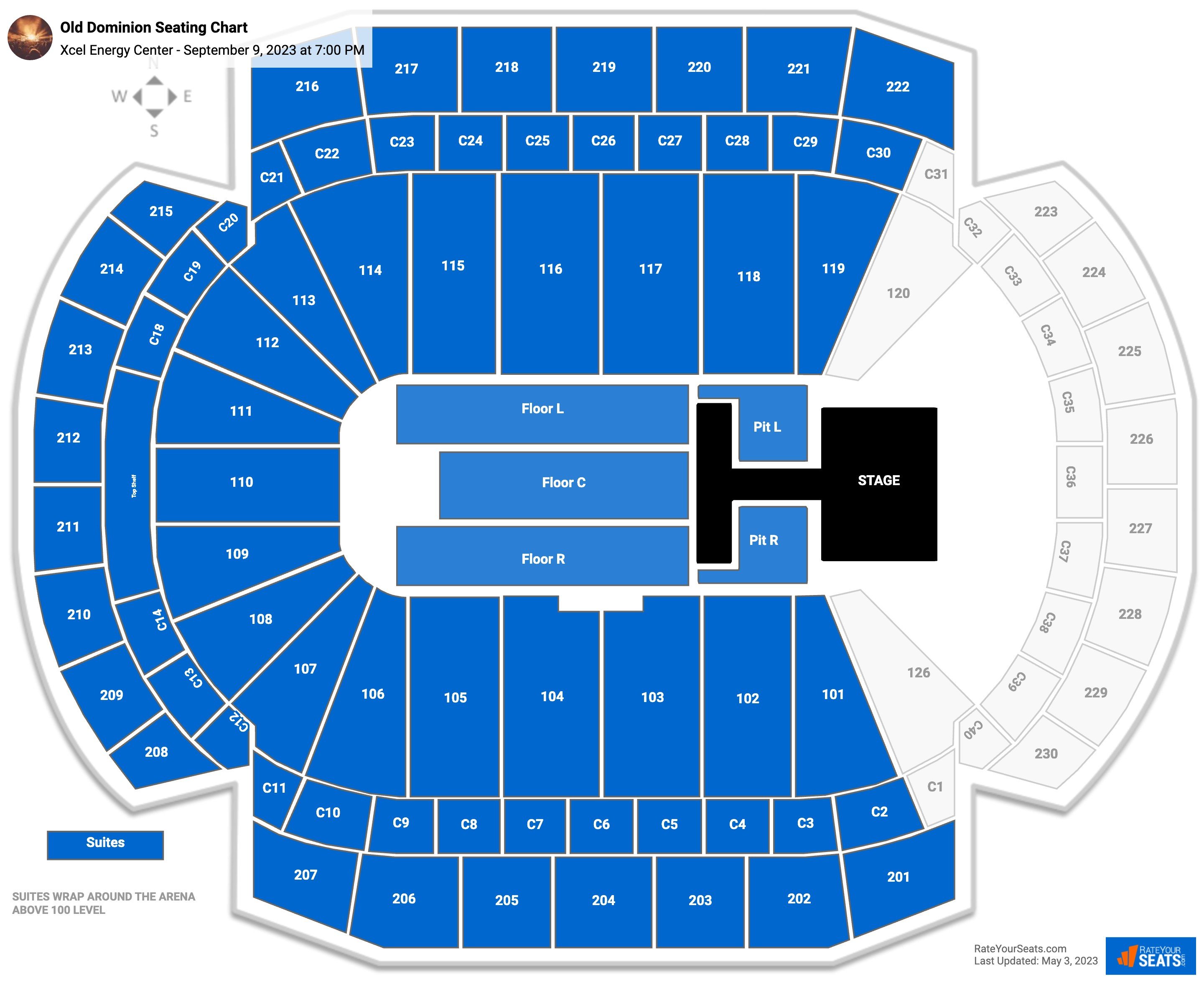 Xcel Energy Center Concert Seating Chart