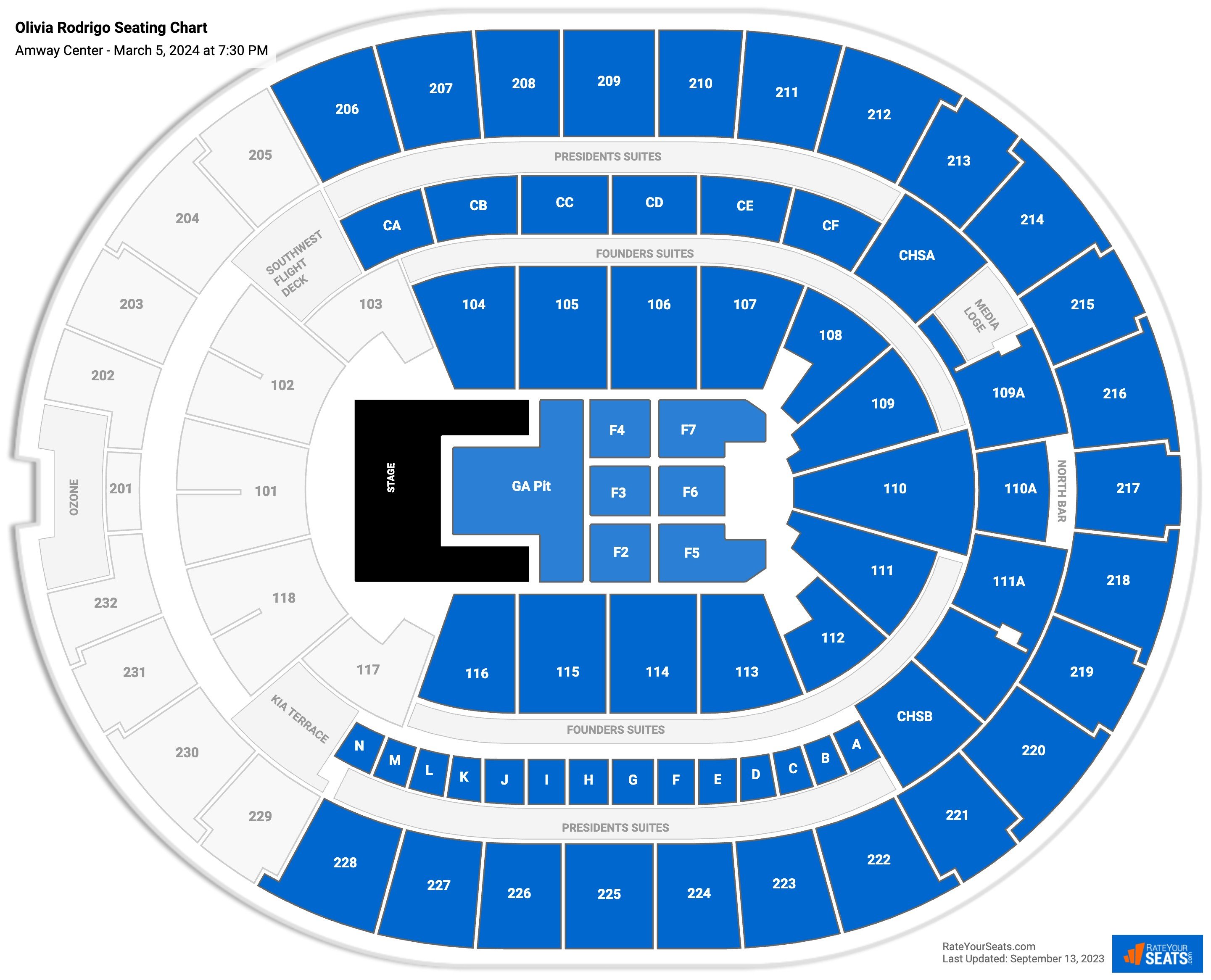 Kia Center Concert Seating Chart 4984