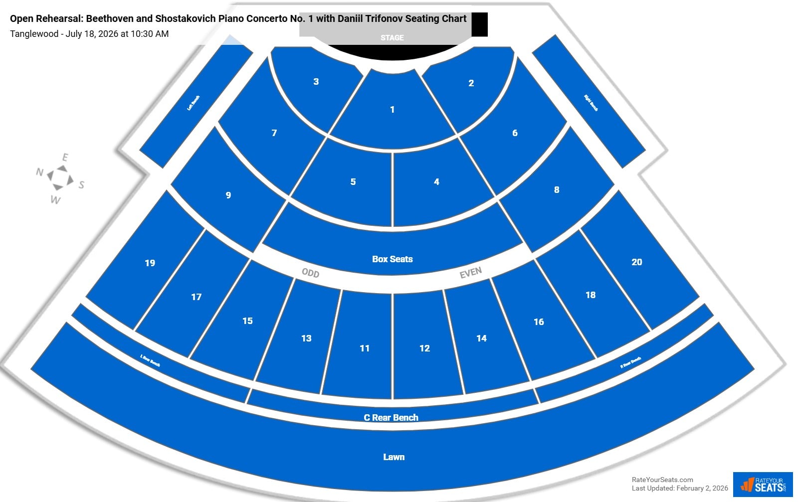 Open Rehearsal: Beethoven and Shostakovich Piano Concerto No. 1 with Daniil Trifonov seating chart Tanglewood