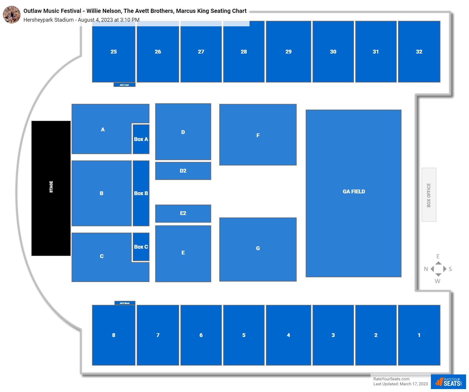 Hersheypark Stadium Seating Chart - RateYourSeats.com